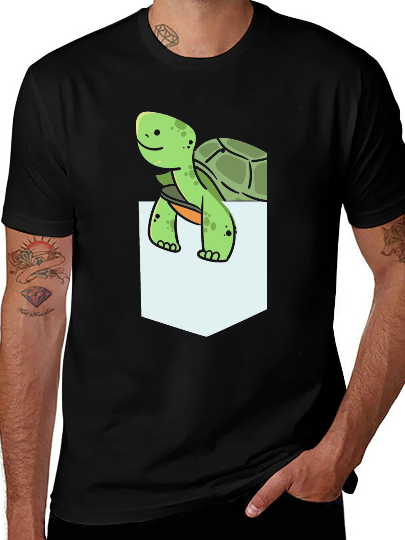 Variant 2 of Turtle Pocket T-Shirt - Funny Animal Tee