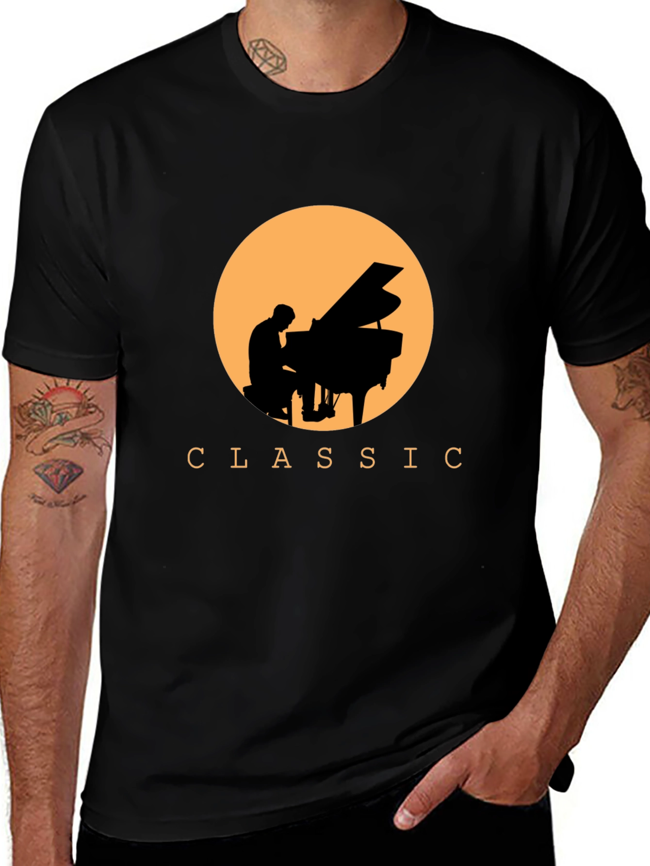 Variant 28 of Classic Piano Player Graphic Tee