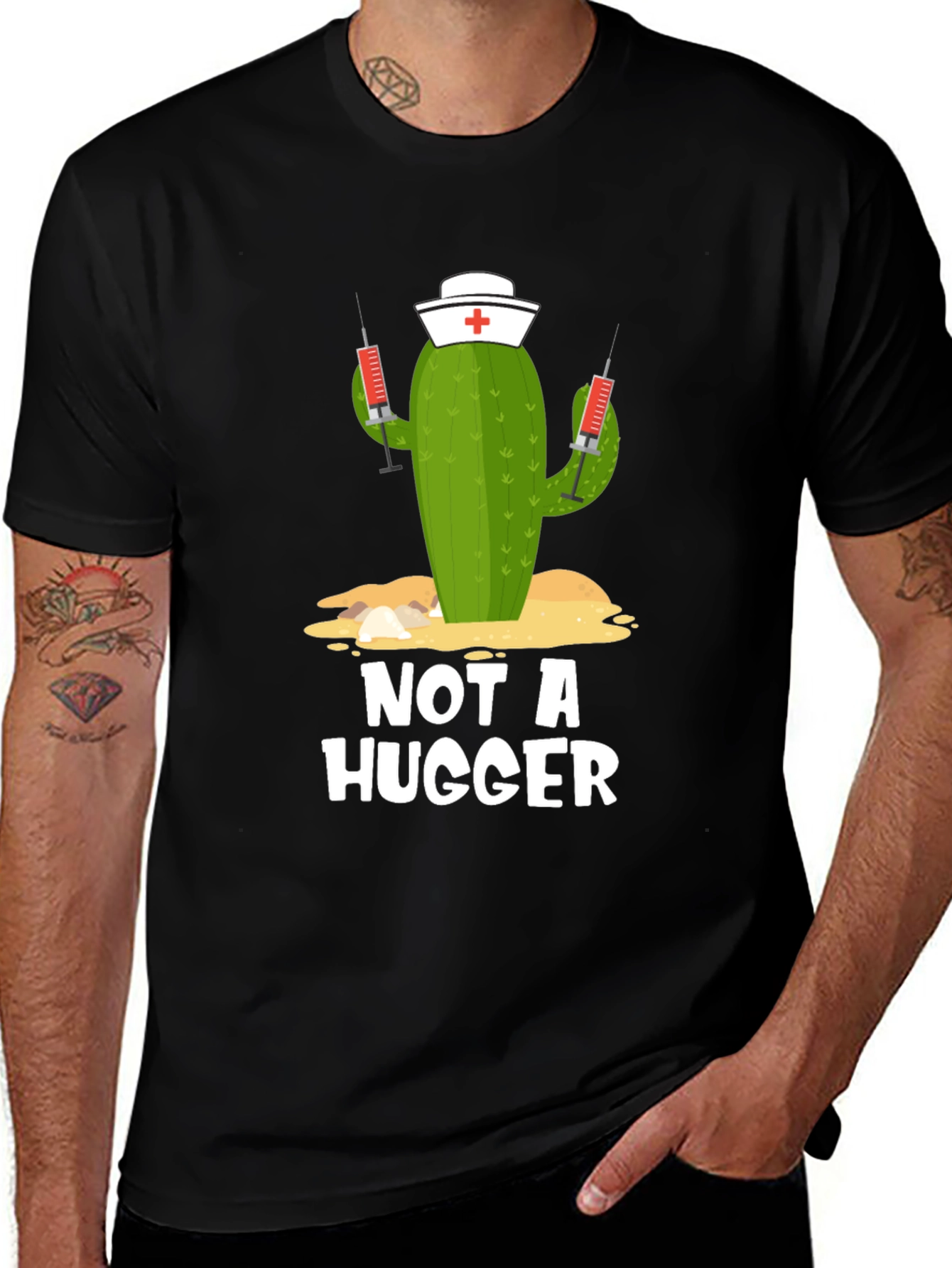Variant 16 of Not A Hugger Cactus Nurse T-Shirt