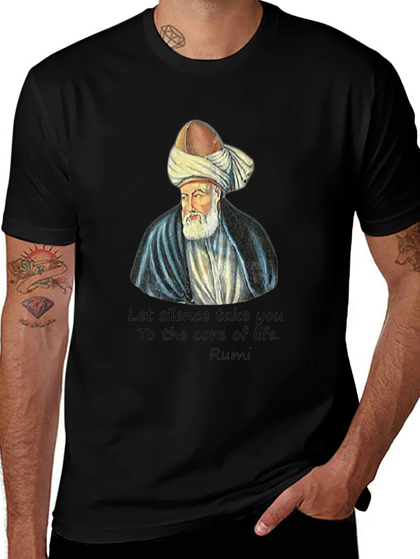 Rumi Quote T-Shirt - Let Silence Take You