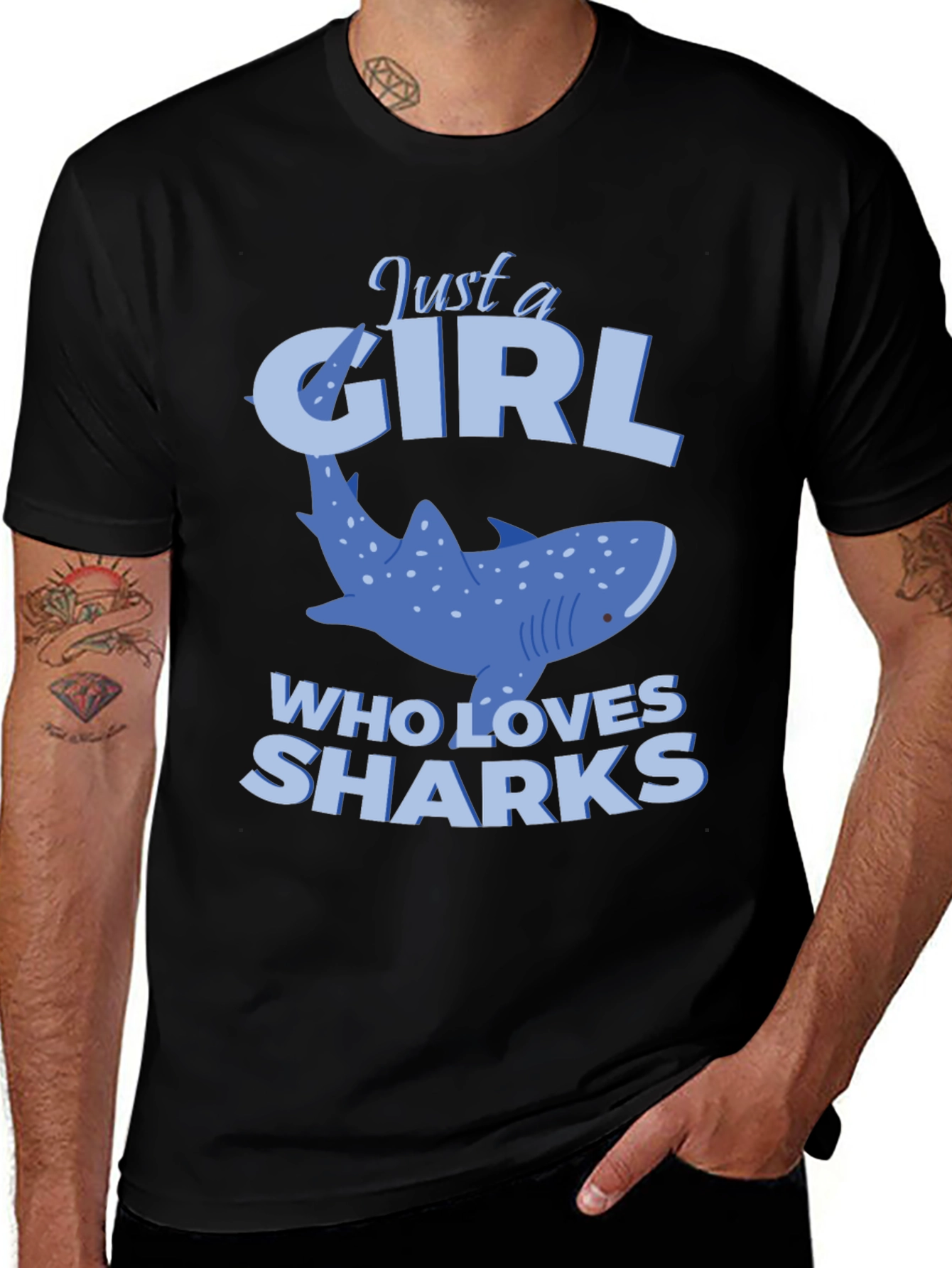 Variant 12 of Just a Girl Who Loves Sharks T-Shirt