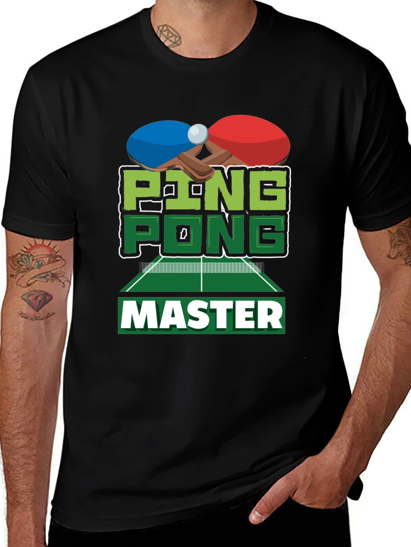 Variant 11 of Ping Pong Master Black T-Shirt