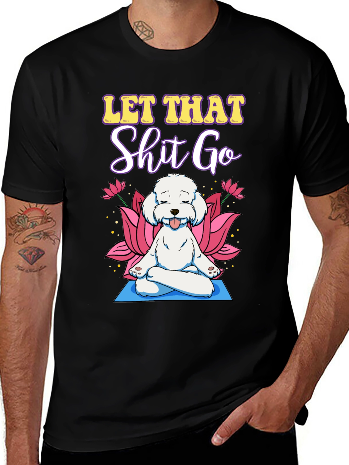 Variant 23 of Let That Go Dog Meditation T-Shirt