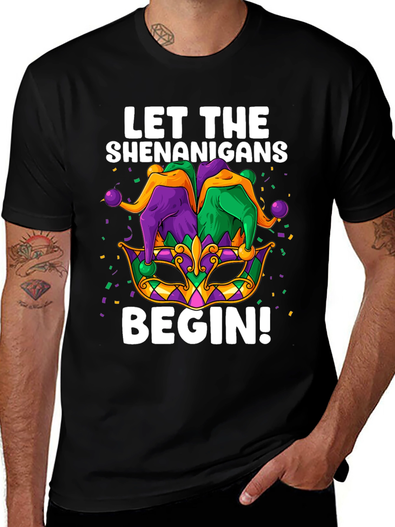 Let the Shenanigans Begin Mardi Gras T-Shirt