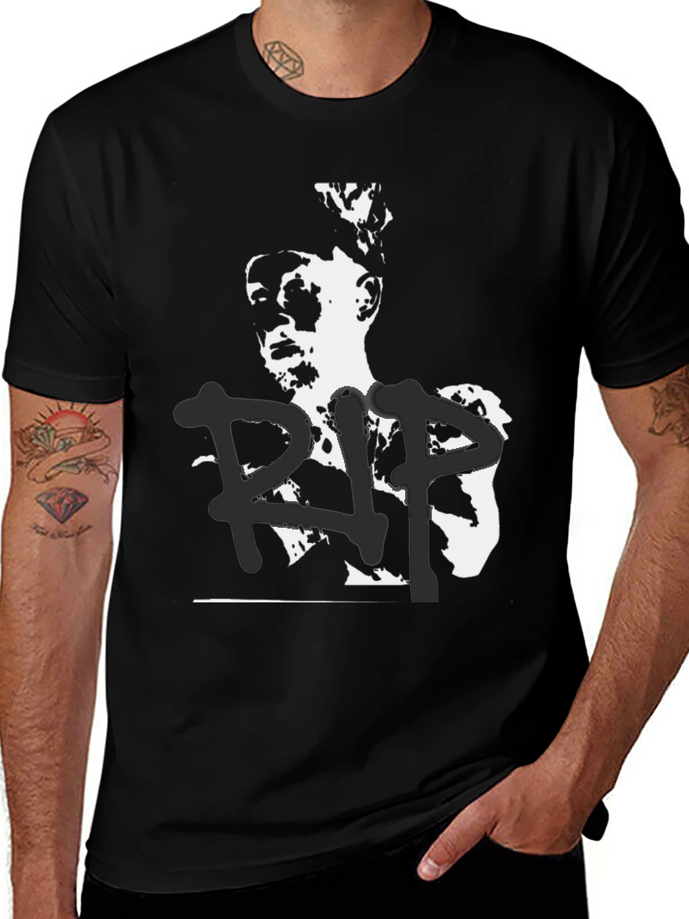 Variant 23 of RIP Graphic Tee - Men's Black T-Shirt