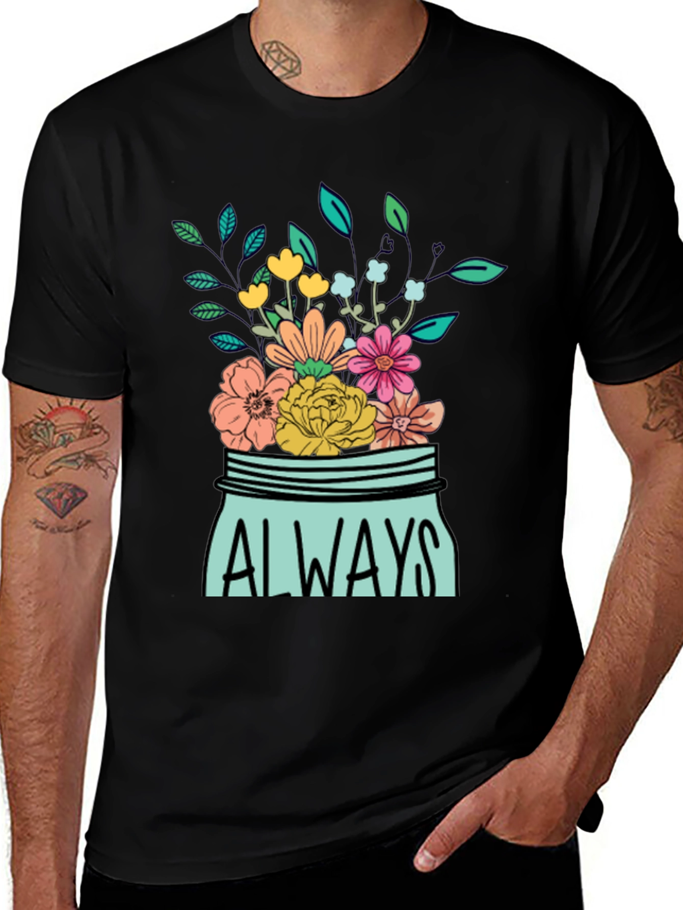 Variant 22 of Always Floral Jar Graphic T-Shirt