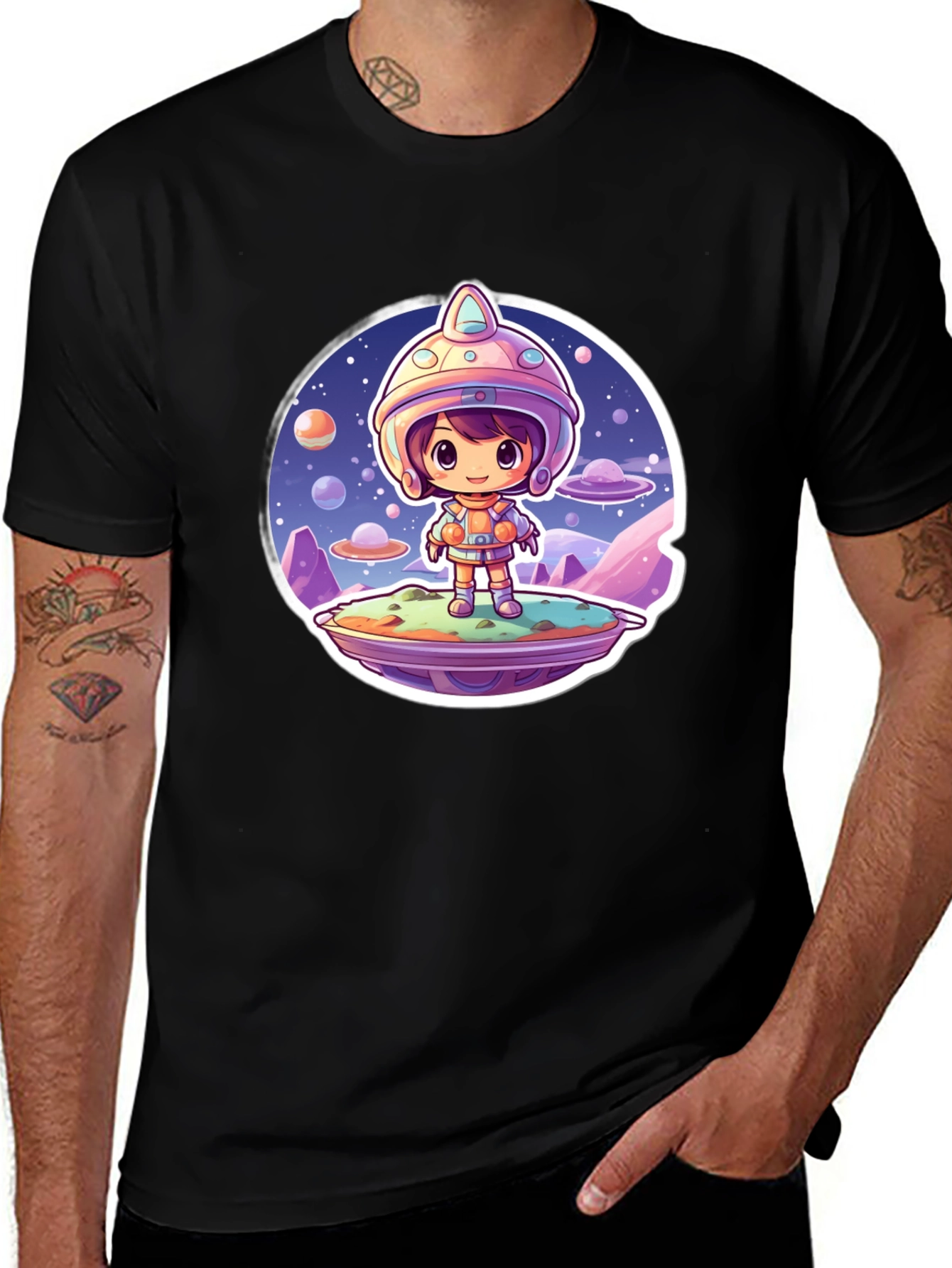 Variant 12 of Cartoon Astronaut Unisex T-Shirt