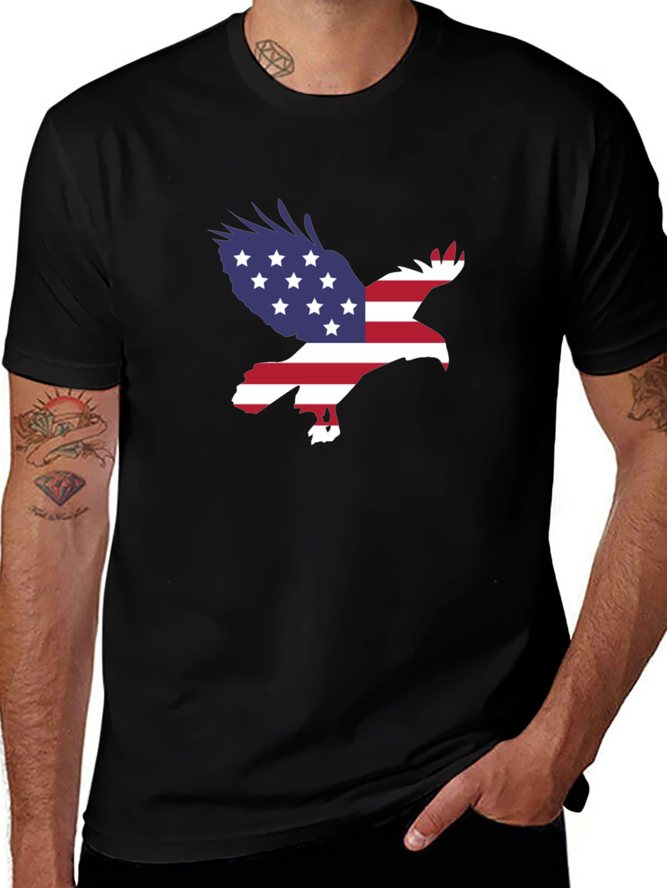 Variant 6 of American Eagle USA Flag Graphic T-Shirt Patriotic