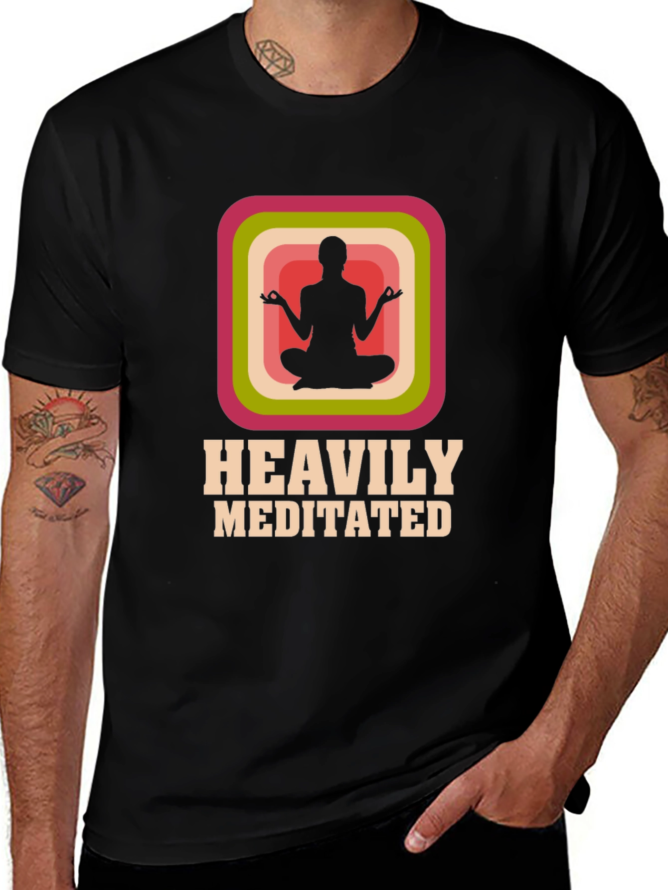 Variant 4 of Heavily Meditated Black T-Shirt