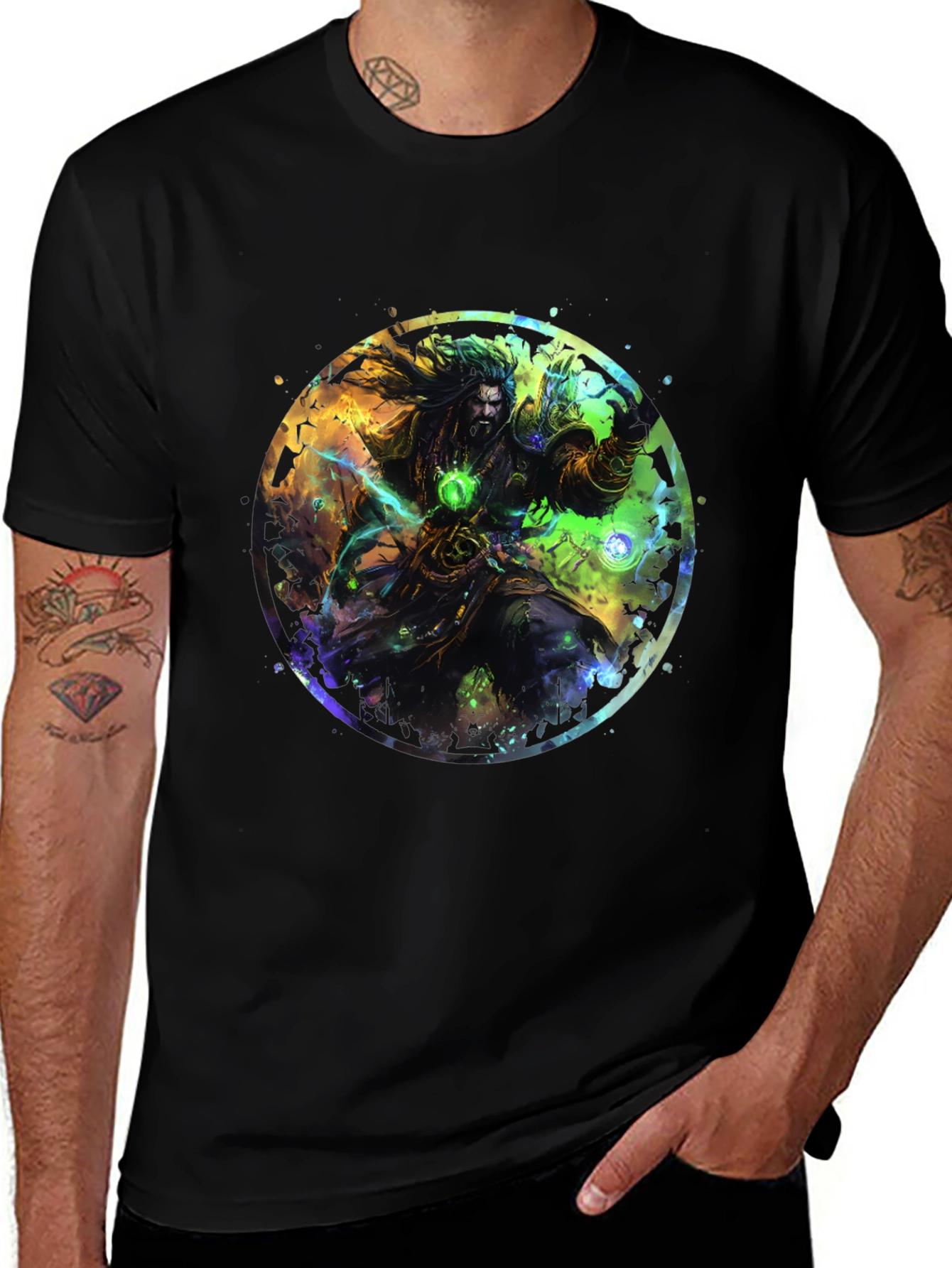 Variant 23 of Mystic Mage Graphic Tee - Fantasy Art T-Shirt