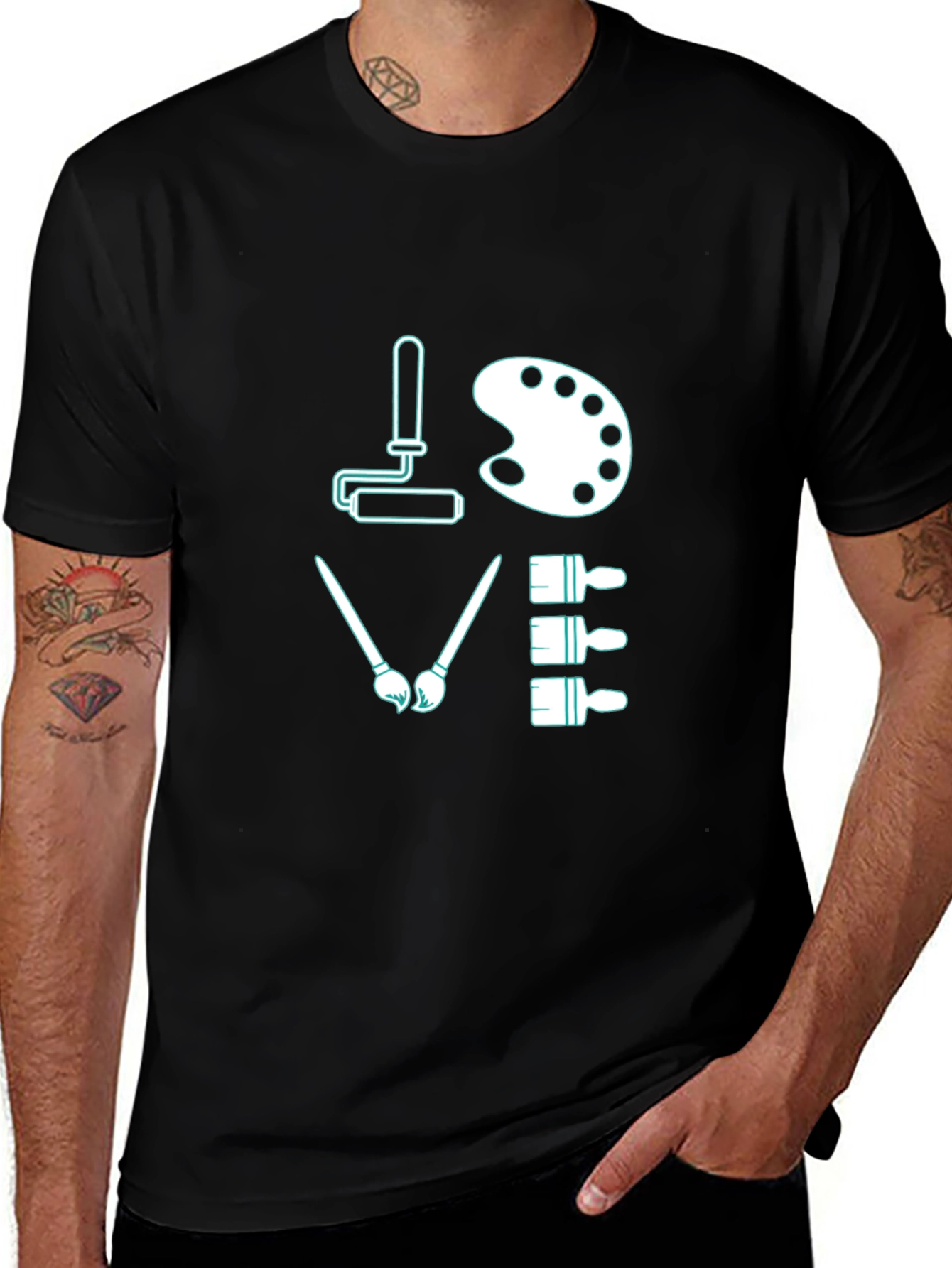 Painter's Love T-Shirt - Artistic Design