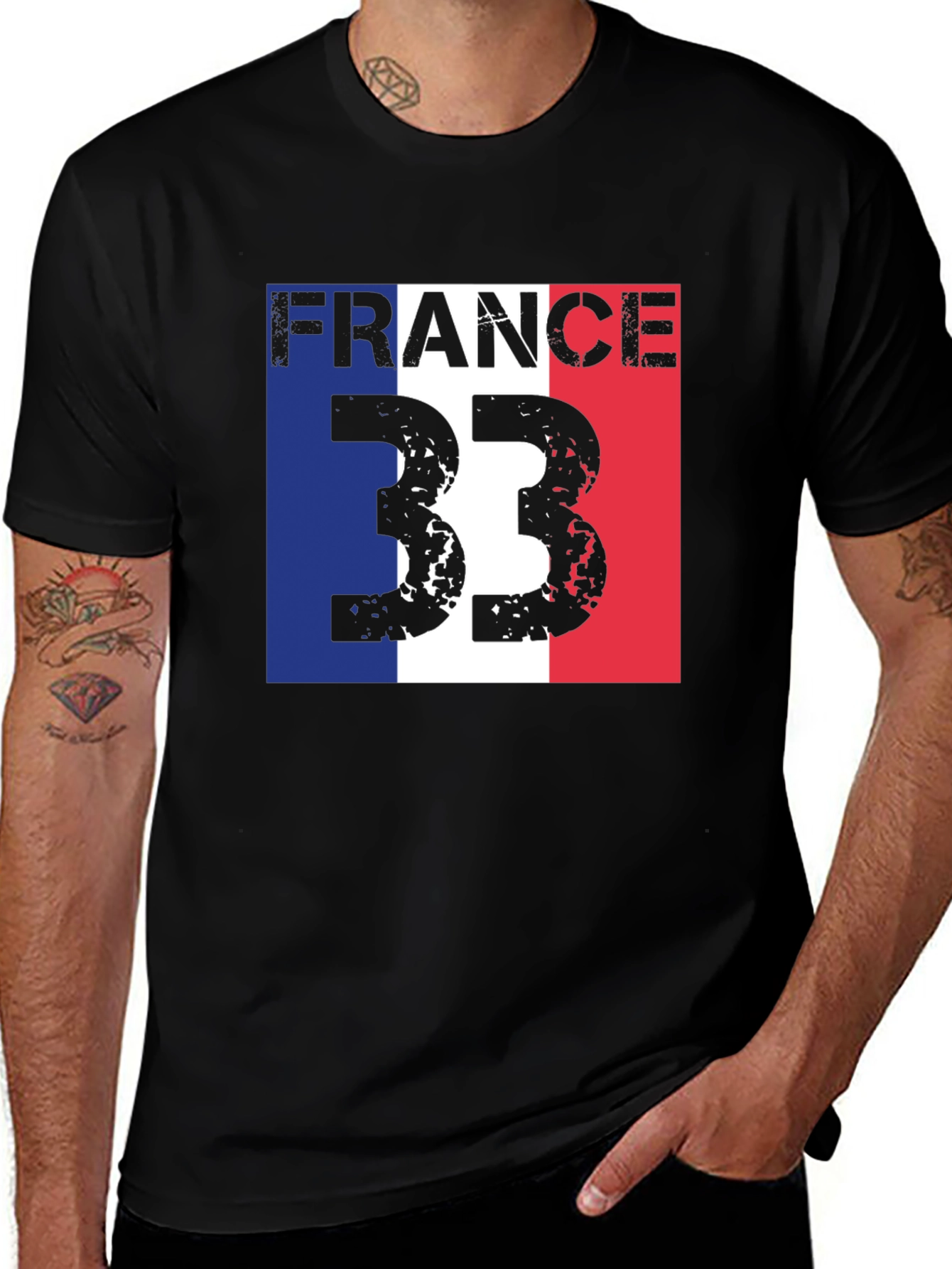 France 33 Graphic T-Shirt - Black