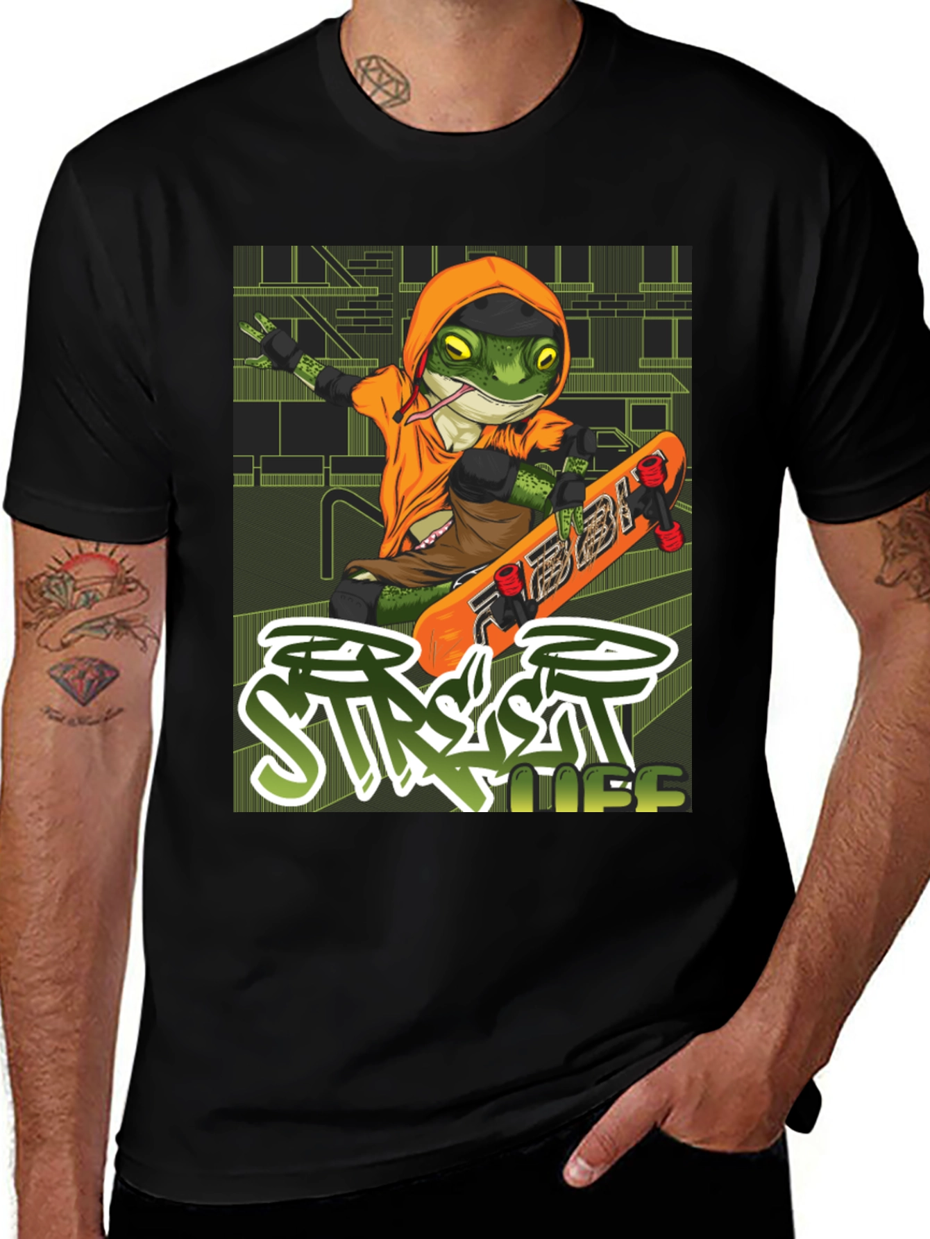 Variant 22 of Street Thief Frog Skateboard T-Shirt