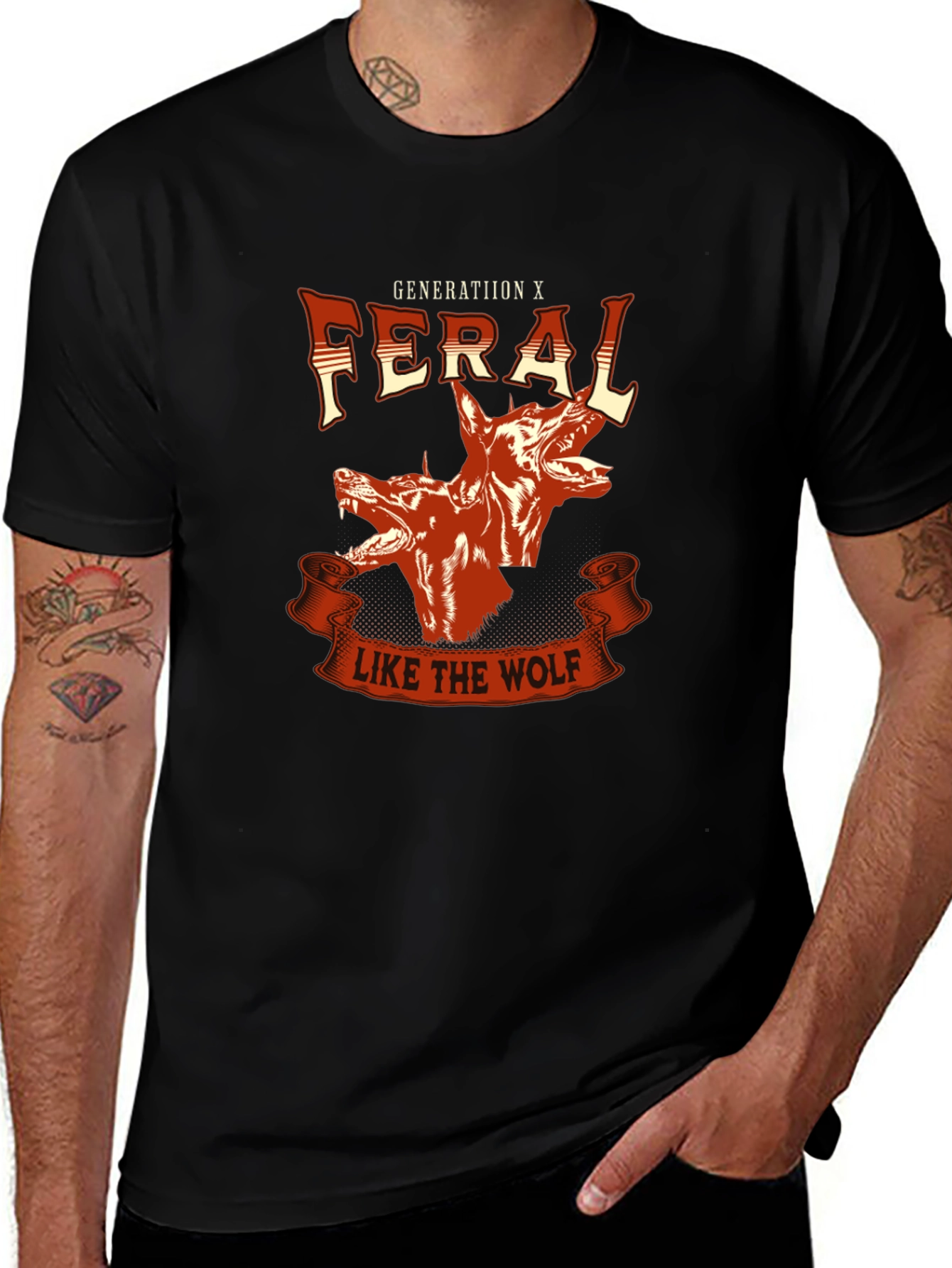 Generation X Feral Like The Wolf Graphic T-Shirt