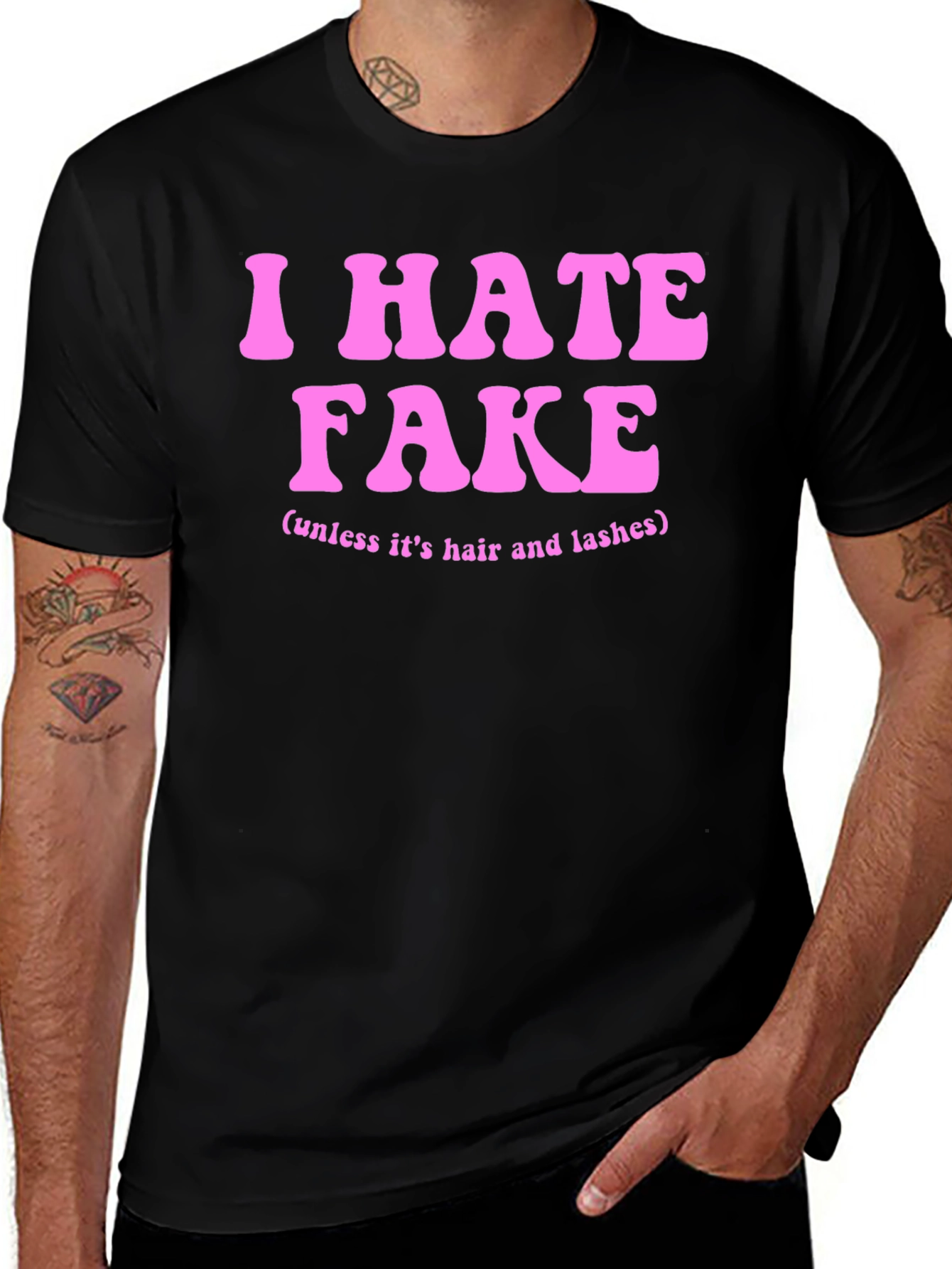 Variant 25 of I Hate Fake Graphic Tee - Unisex