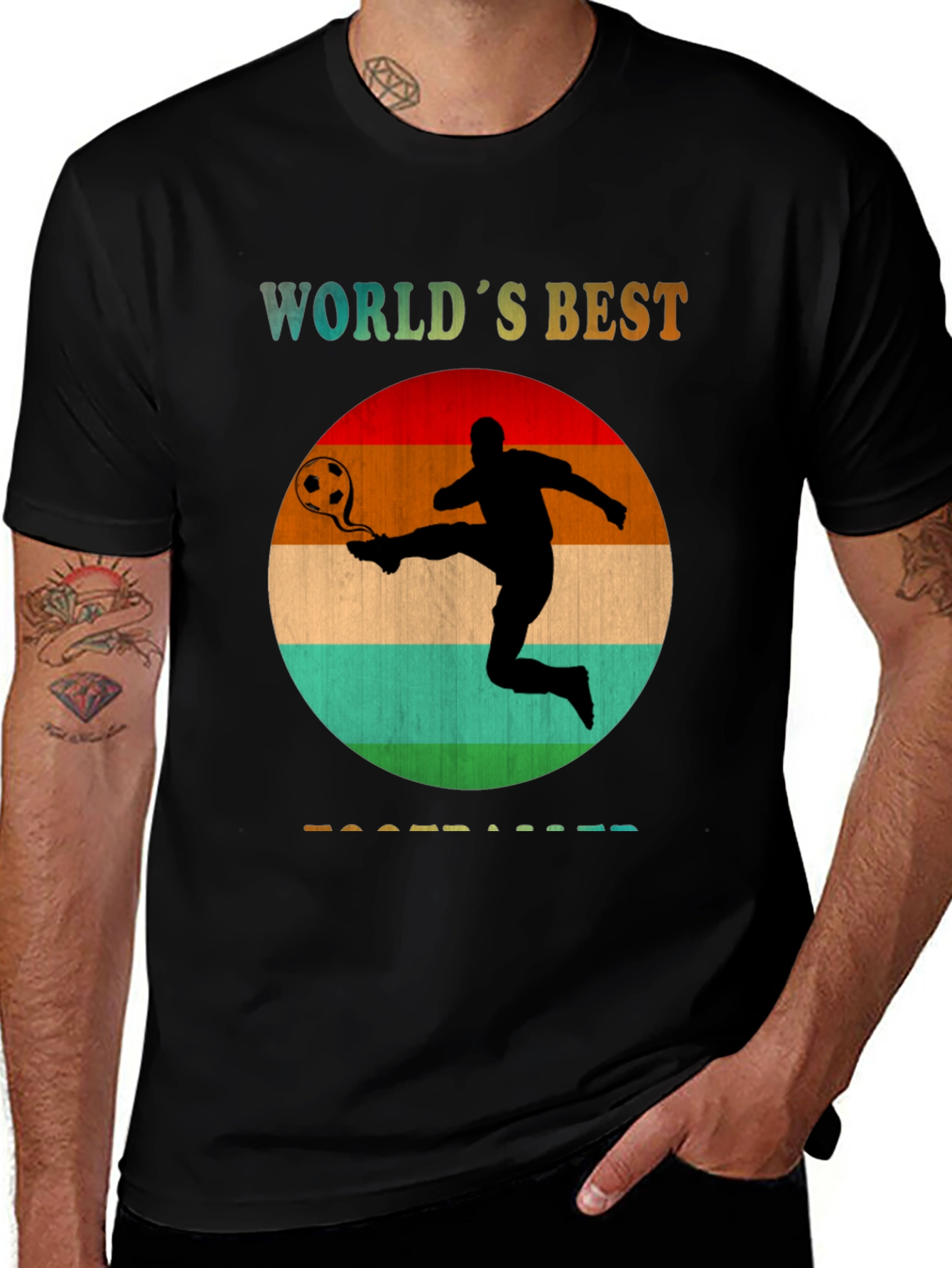 Variant 8 of World's Best Footballer Graphic Tee - Black