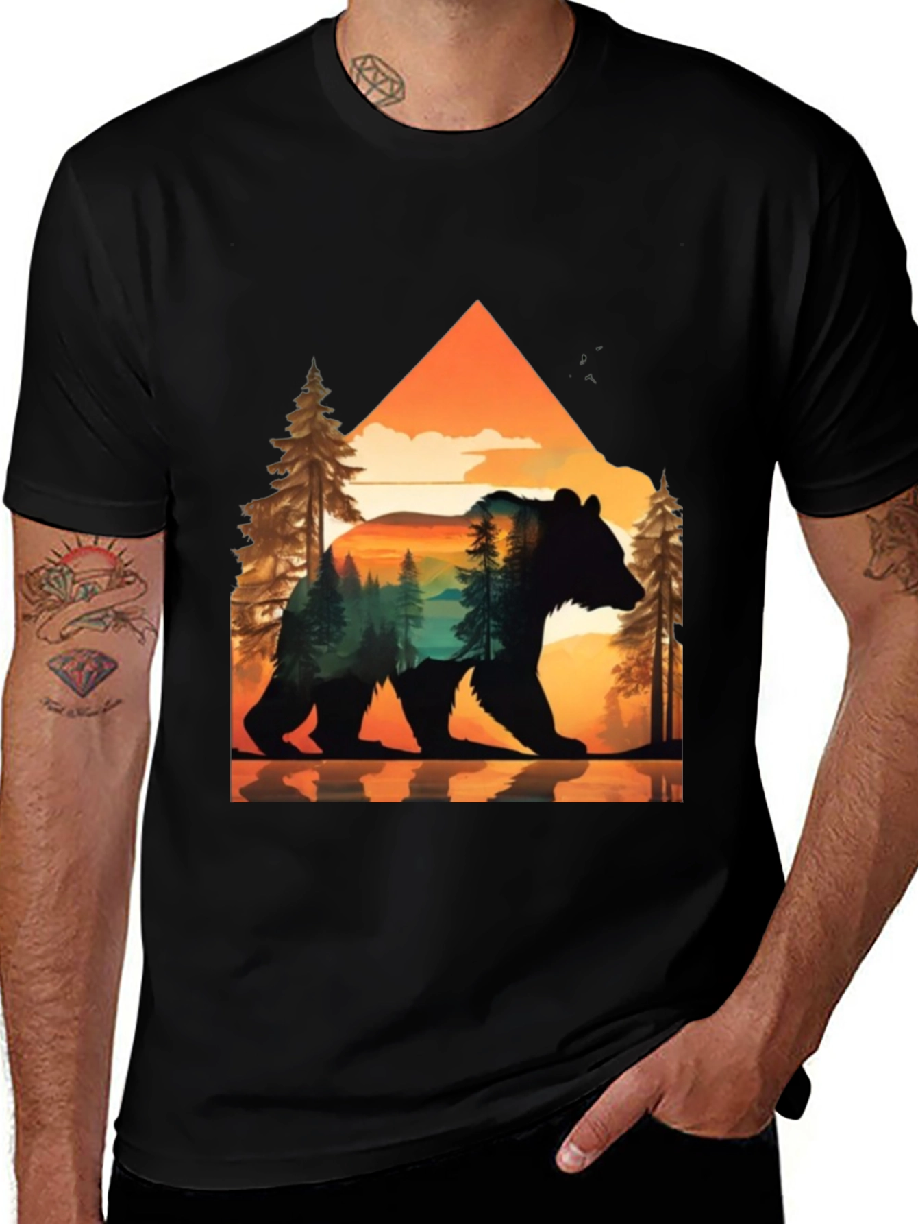 Variant 19 of Nature Bear Graphic Tee