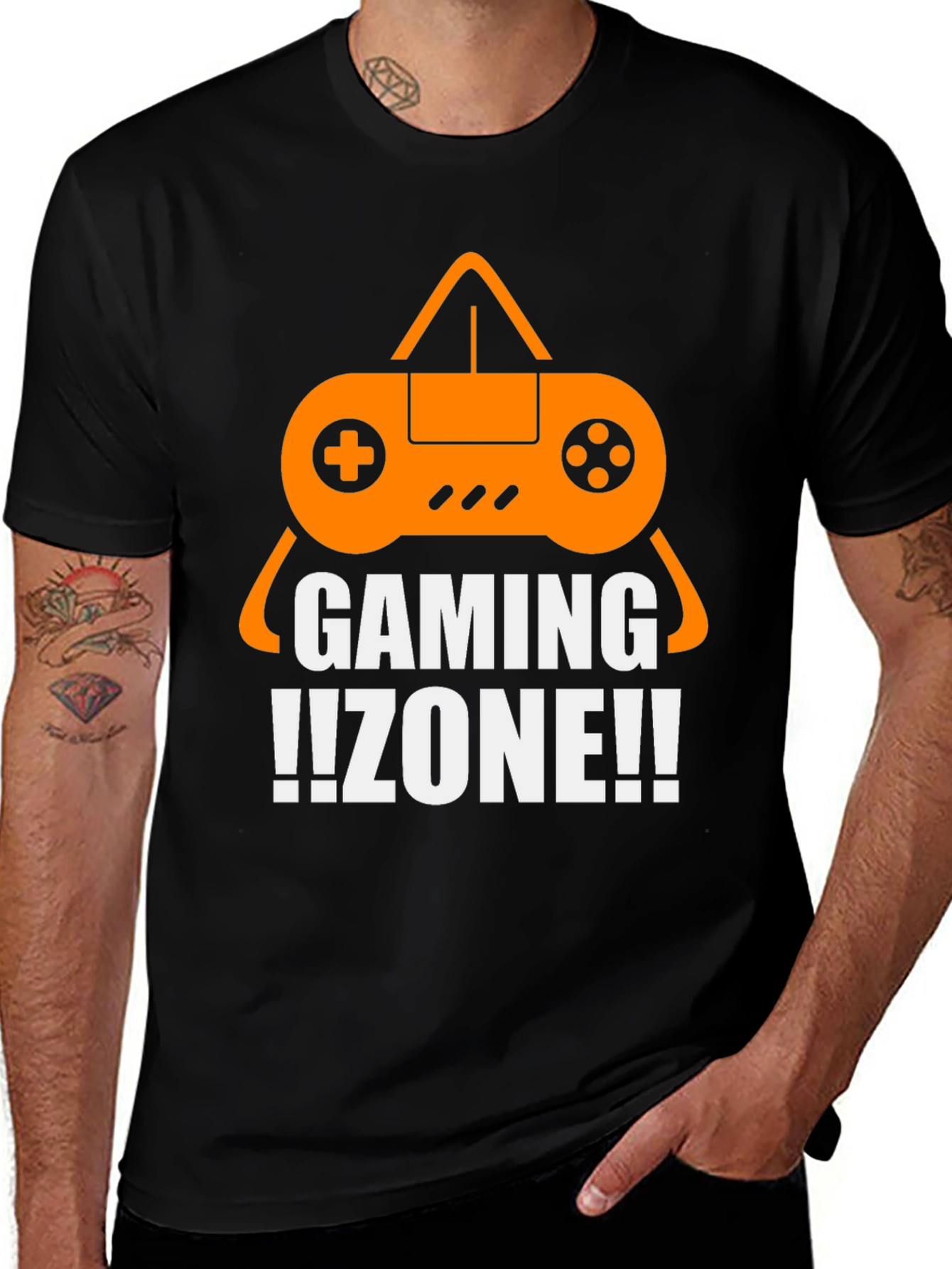 Gaming Zone T-Shirt - Black Cotton Gamer Tee