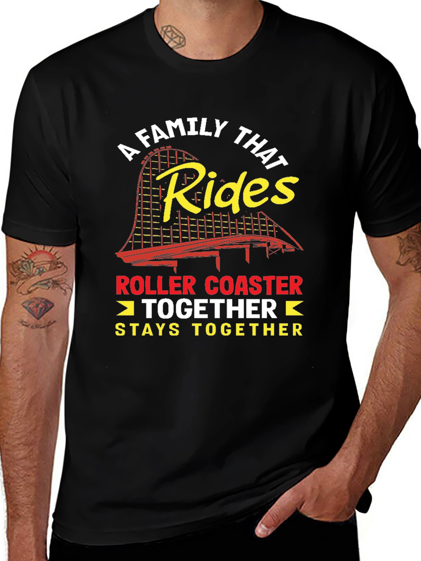 Variant 20 of Family Roller Coaster Ride T-Shirt