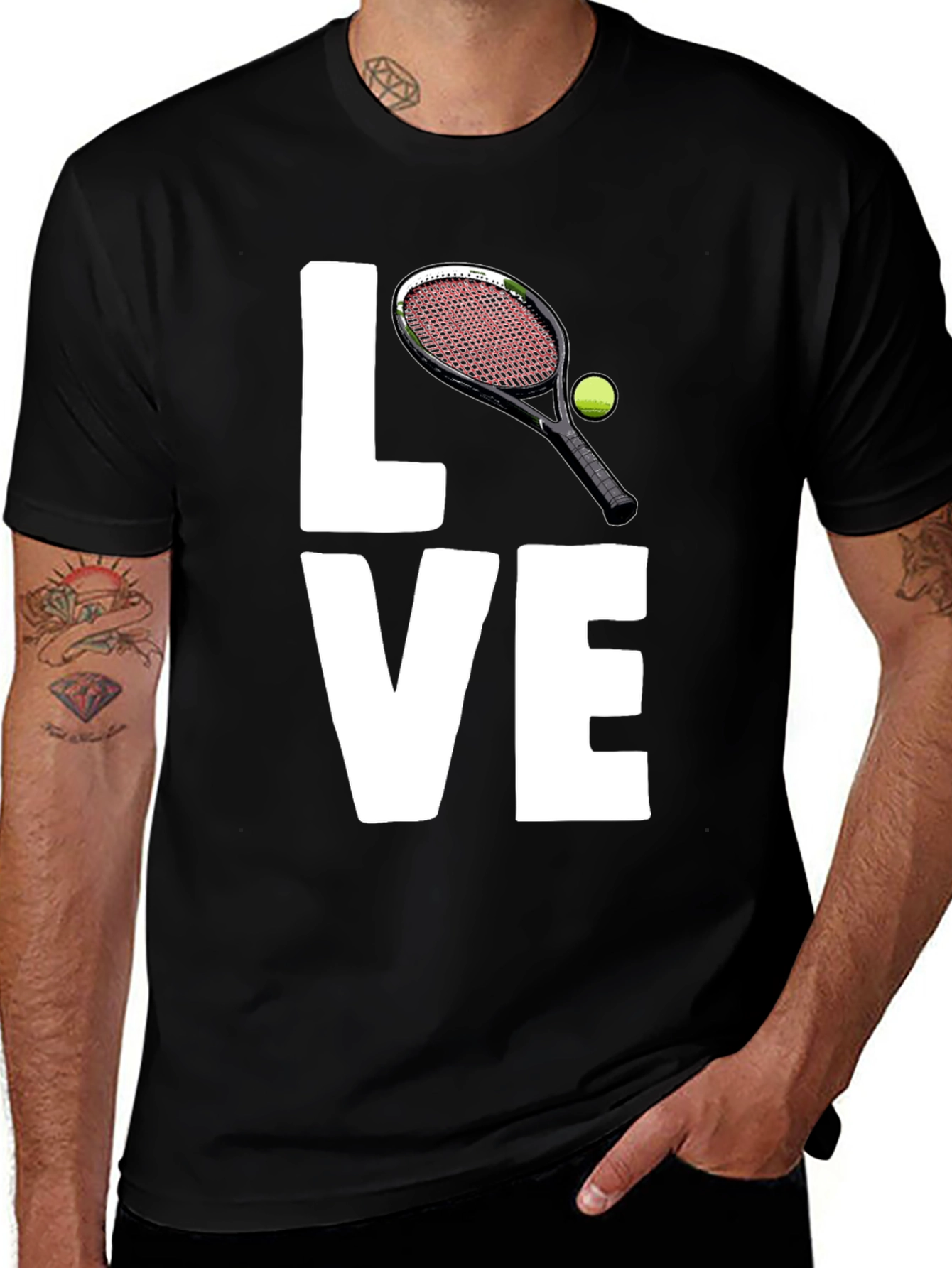 Variant 2 of Tennis Love T-Shirt - Sports Graphic Tee