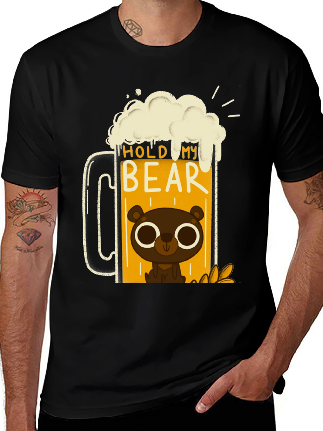 Variant 20 of Hold My Bear T-Shirt - Funny Beer Lover Tee