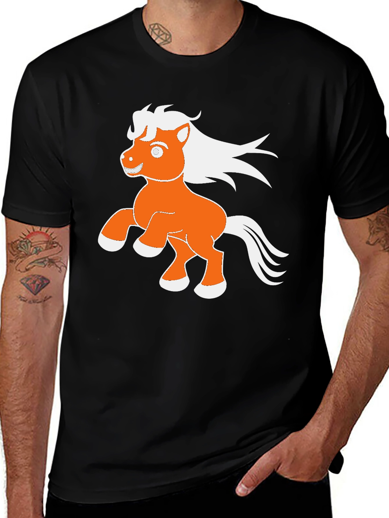 Variant 7 of Orange Pony Graphic T-Shirt