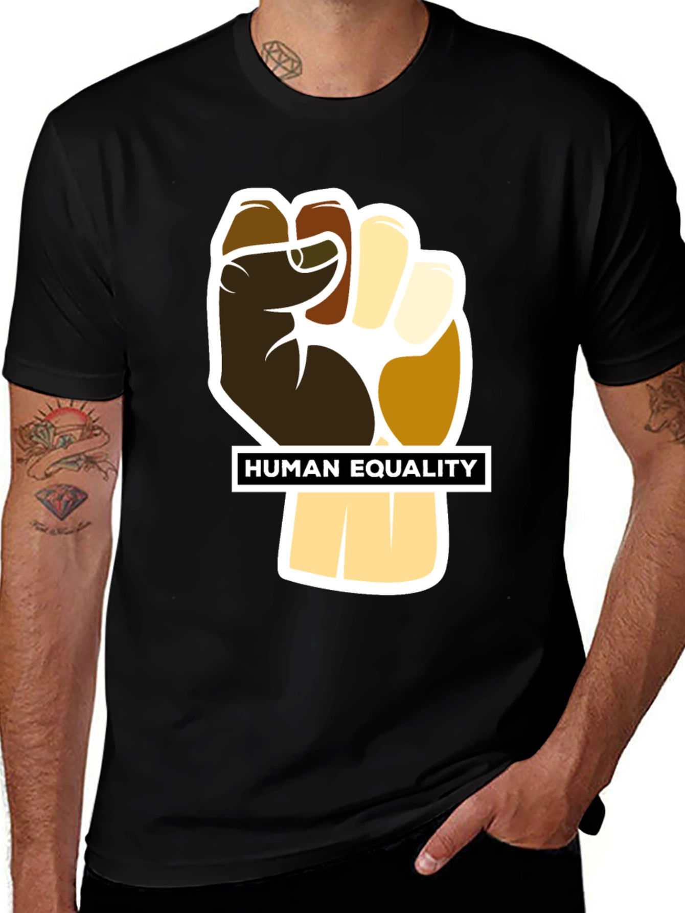 Variant 16 of Human Equality Fist Graphic Tee