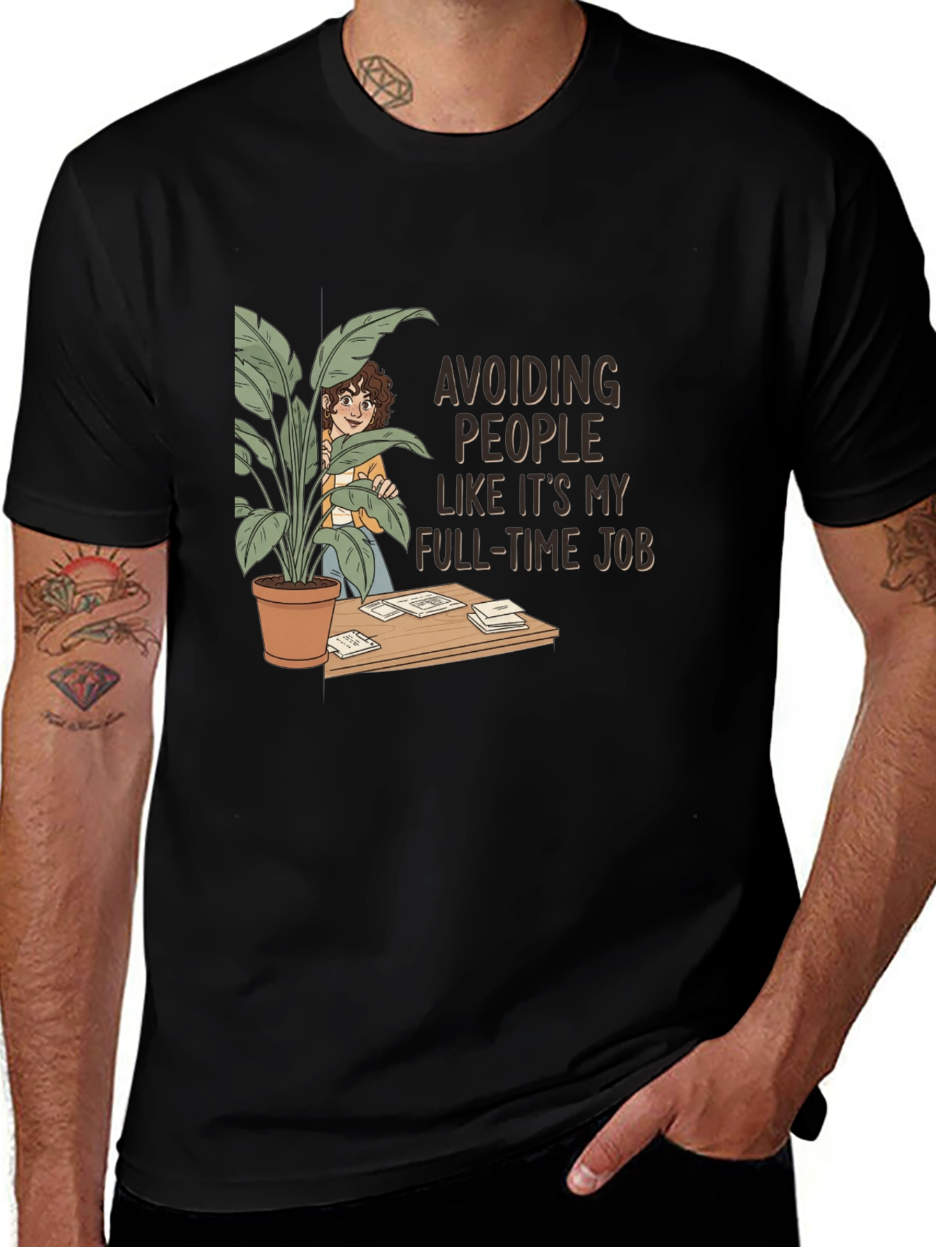 Variant 12 of Introvert's Tee: Avoiding People is My Job