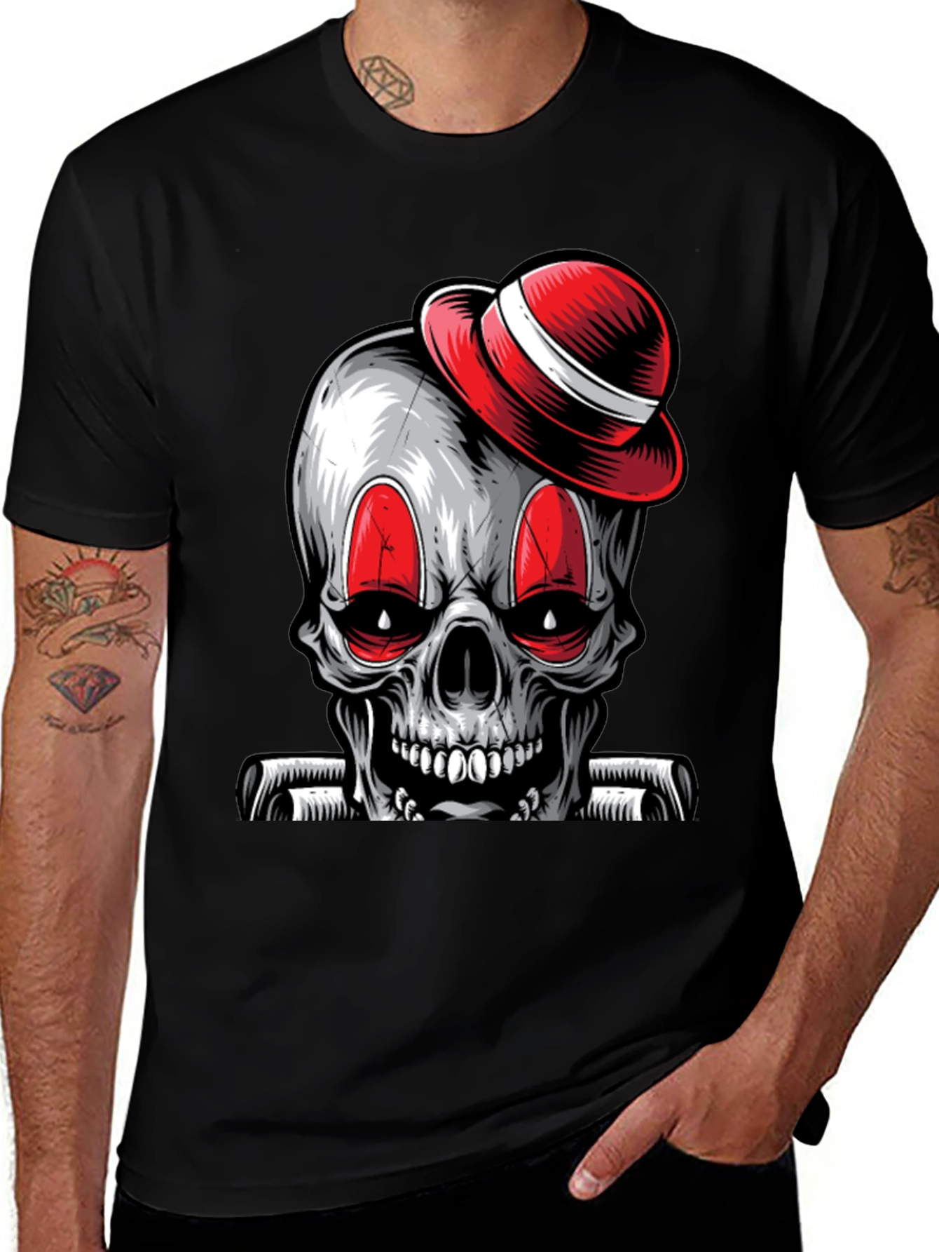 Variant 5 of Skull Clown Tee - Graphic Print T-Shirt