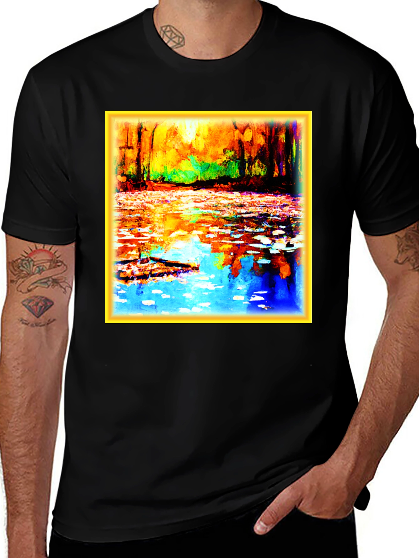 Variant 12 of Abstract River Graphic Tee