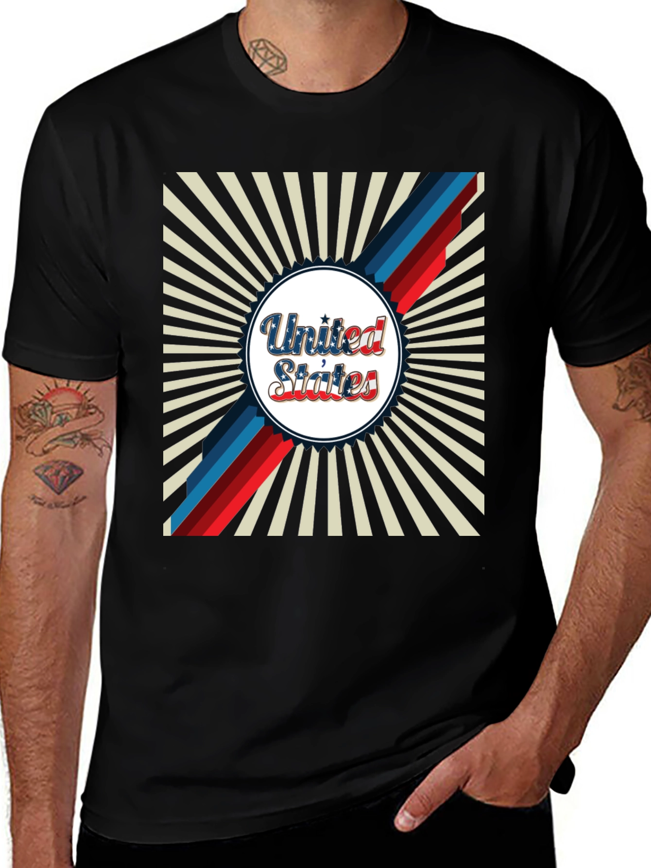 Variant 3 of United States Graphic Print Crewneck T-Shirt