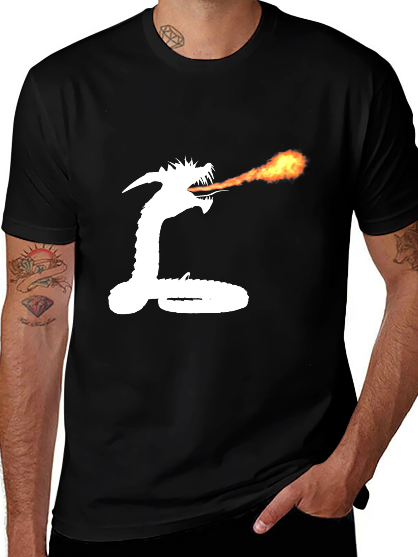 Variant 18 of Dragon Fire Black Graphic T-Shirt