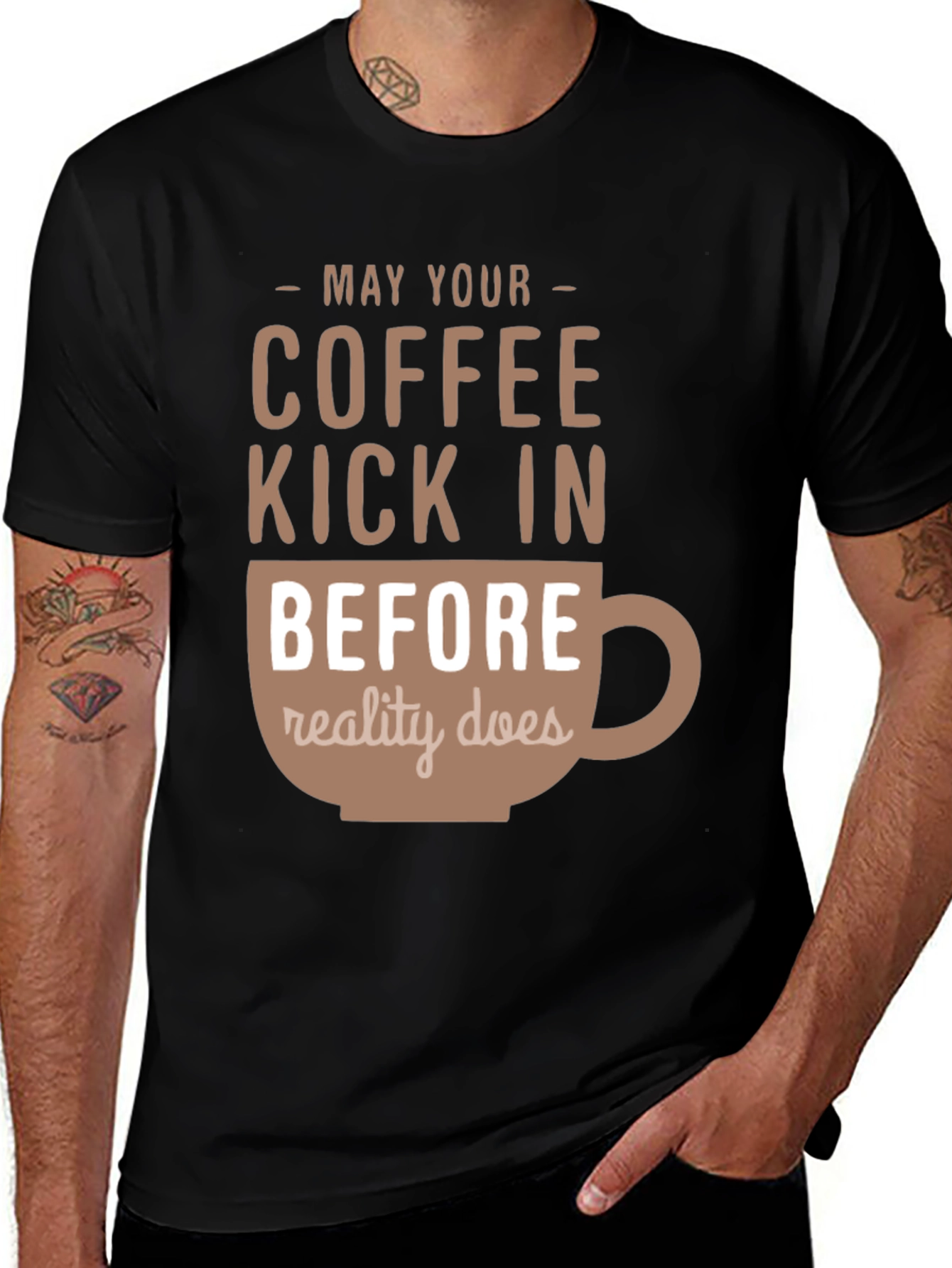 Variant 10 of Coffee Kick In T-Shirt - Funny Caffeine Tee