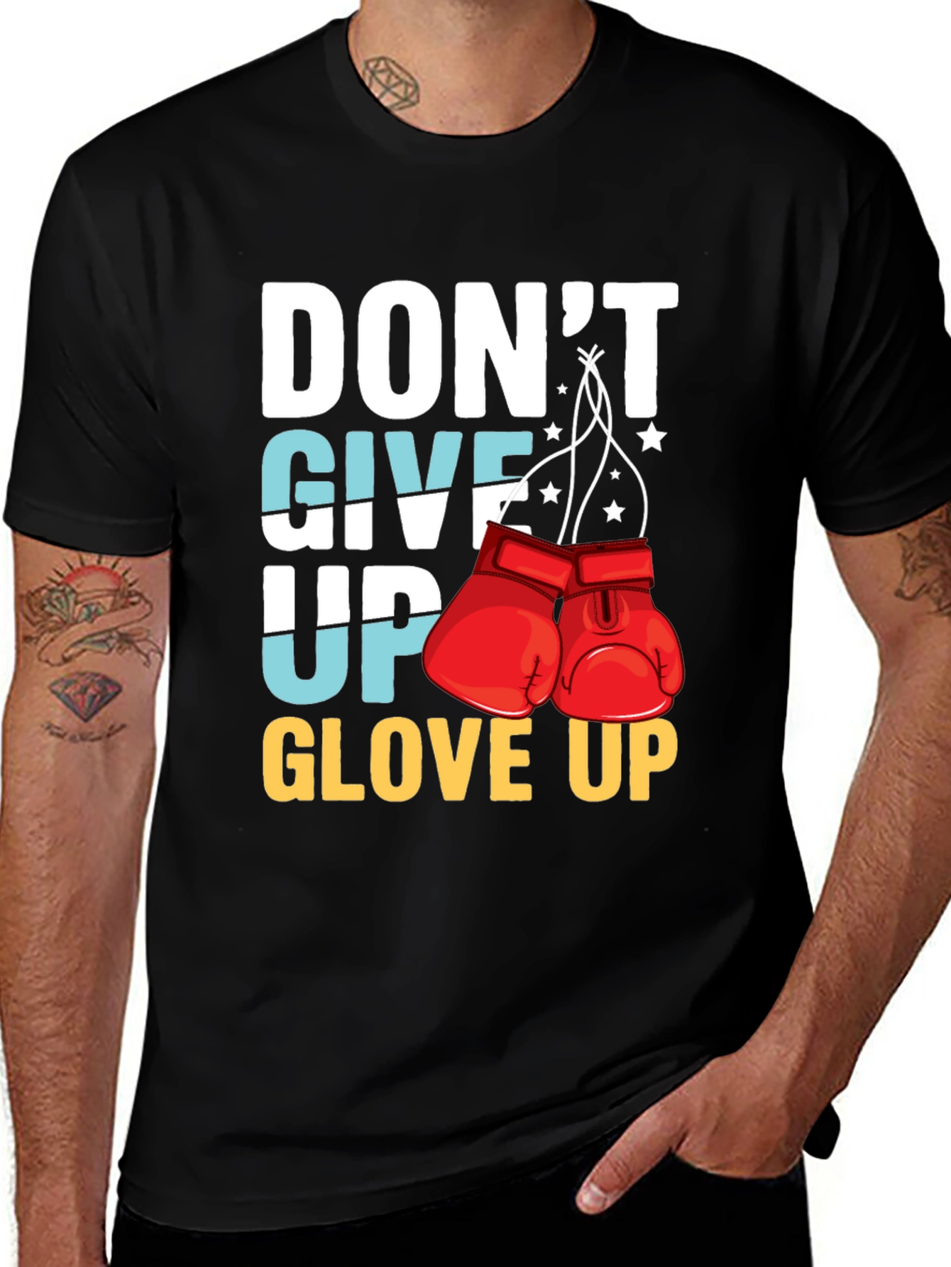 Variant 8 of Don't Give Up, Glove Up Graphic Tee