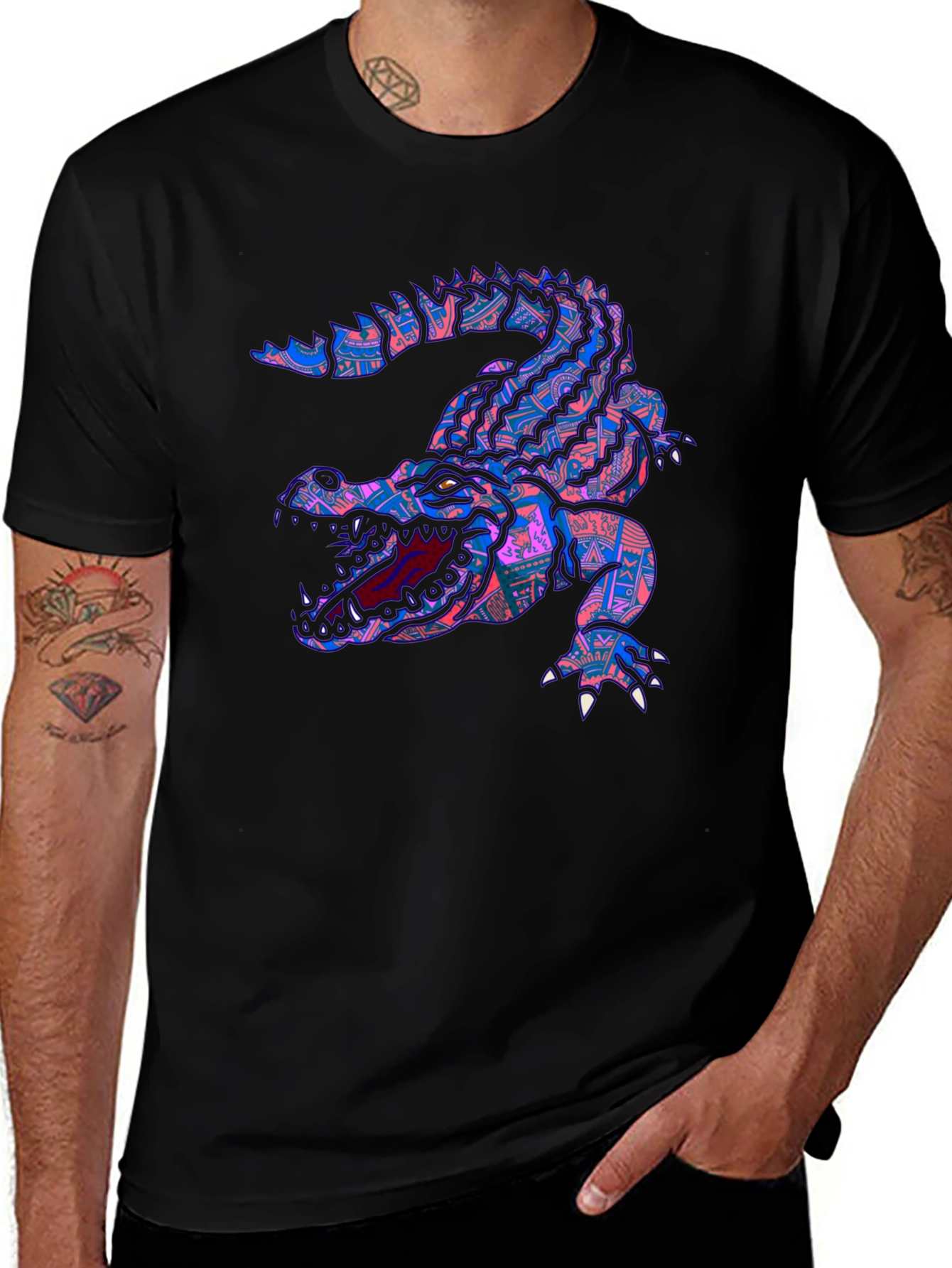 Variant 29 of Crocodile Graphic Tee - Unique Design