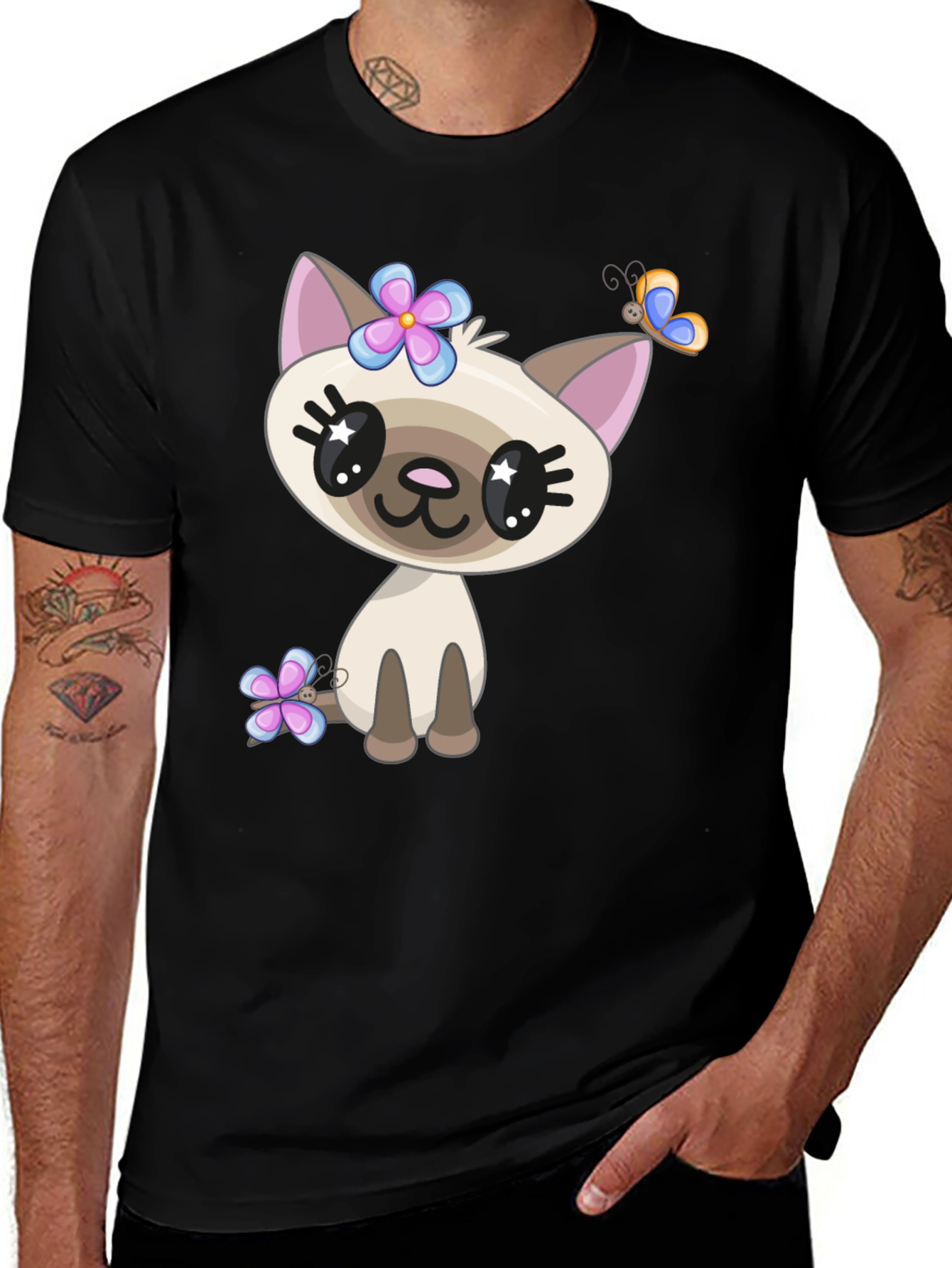 Variant 11 of Cute Cartoon Cat T-Shirt