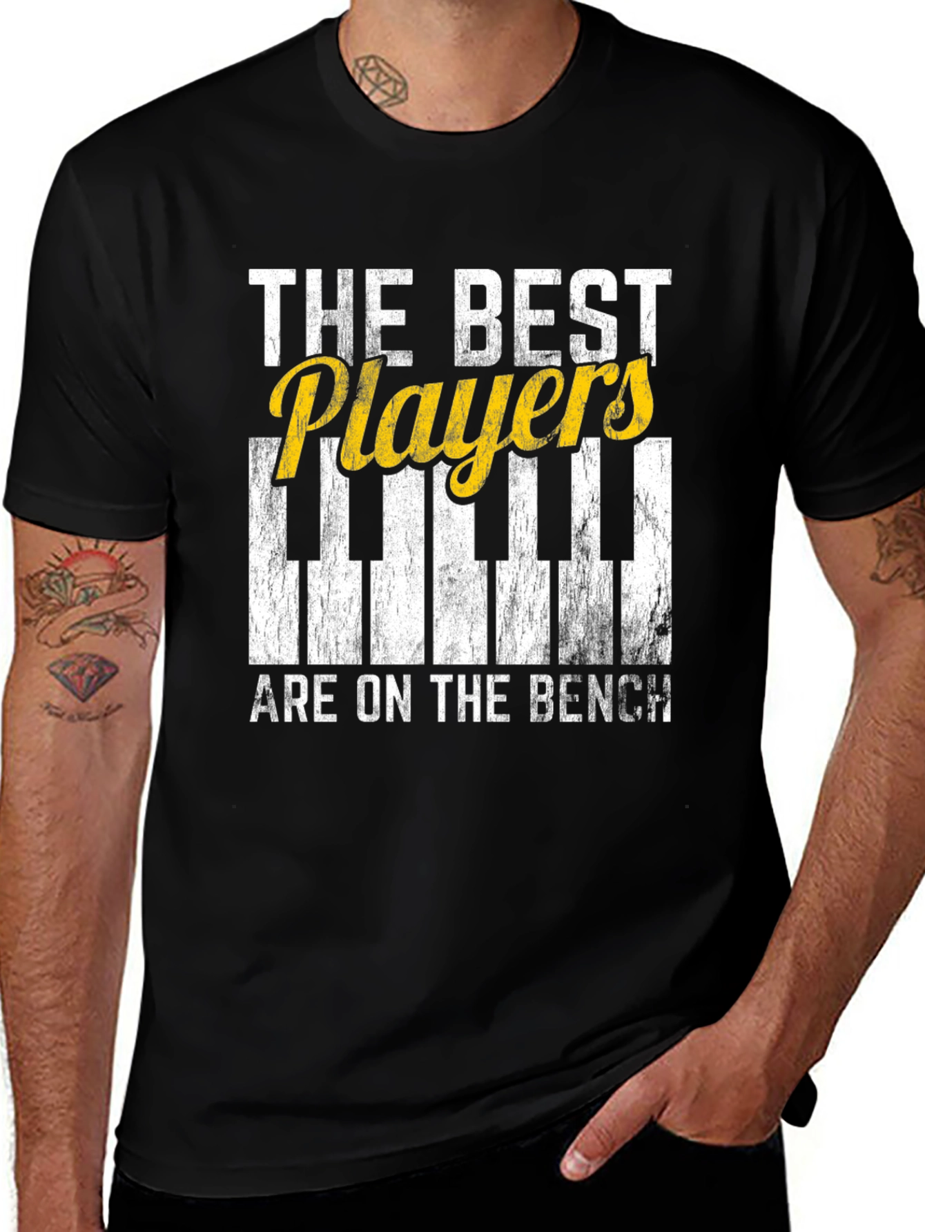 Variant 14 of Best Players Bench Piano Tee - Musician Gift