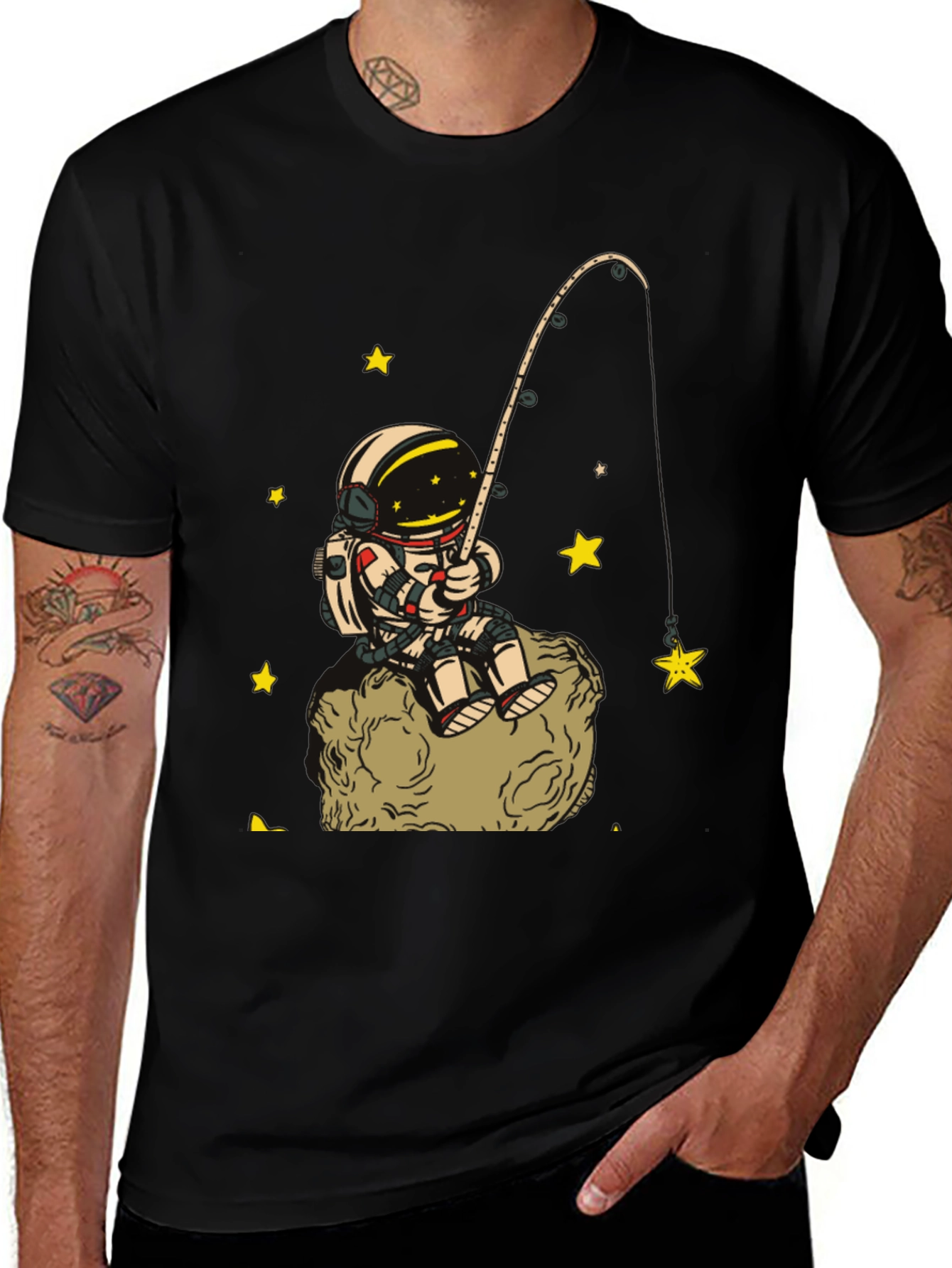 Variant 16 of Astronaut Fishing Star T-Shirt