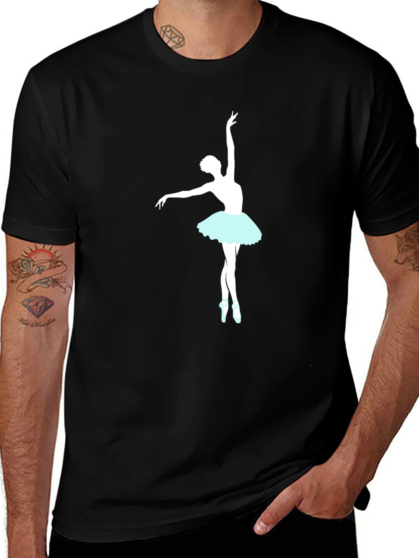 Variant 19 of Ballerina Silhouette Graphic Tee - Classic Dance Shirt