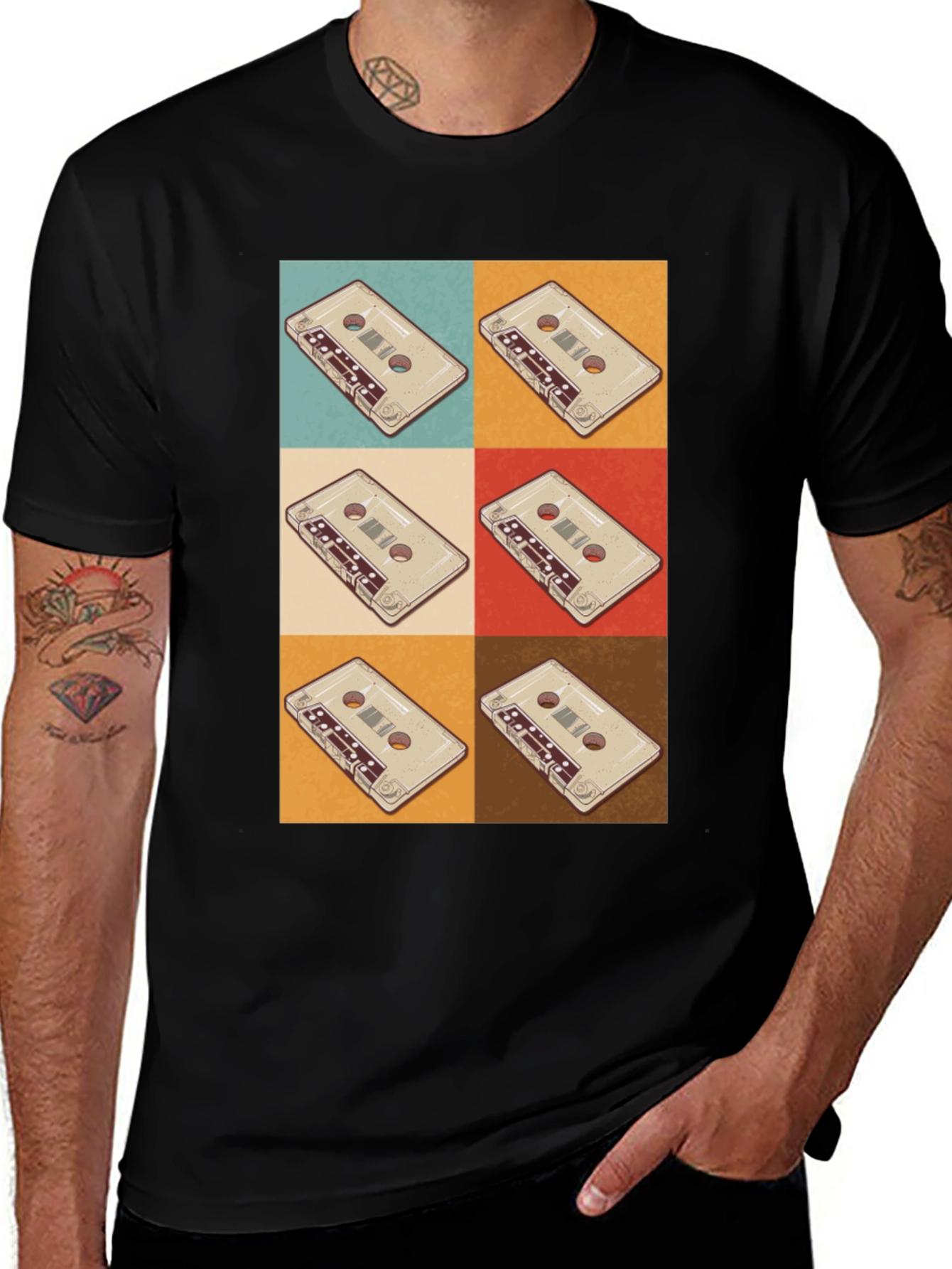 Variant 12 of Retro Cassette Tape Graphic Tee