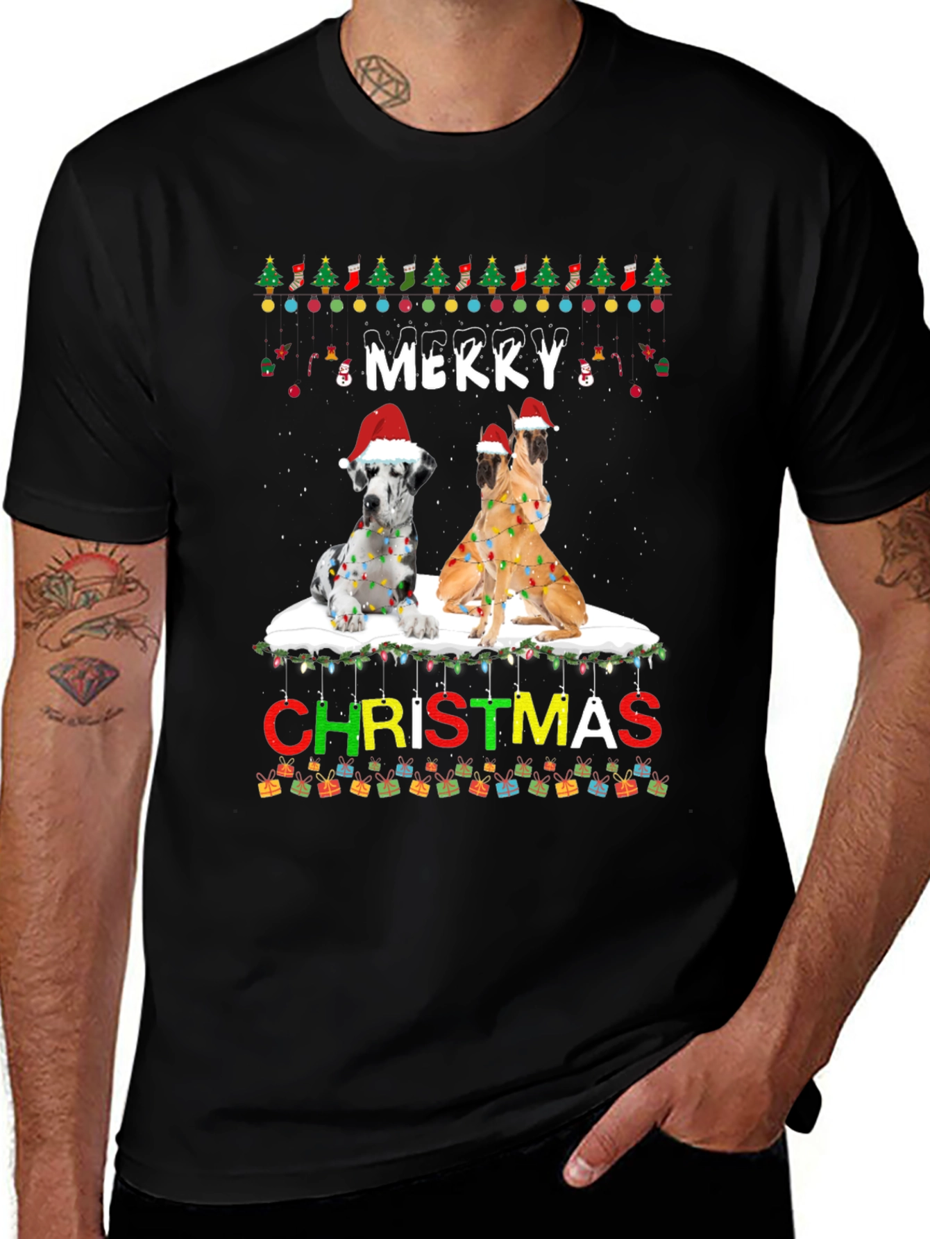 Variant 4 of Merry Christmas Dog Lover T-Shirt
