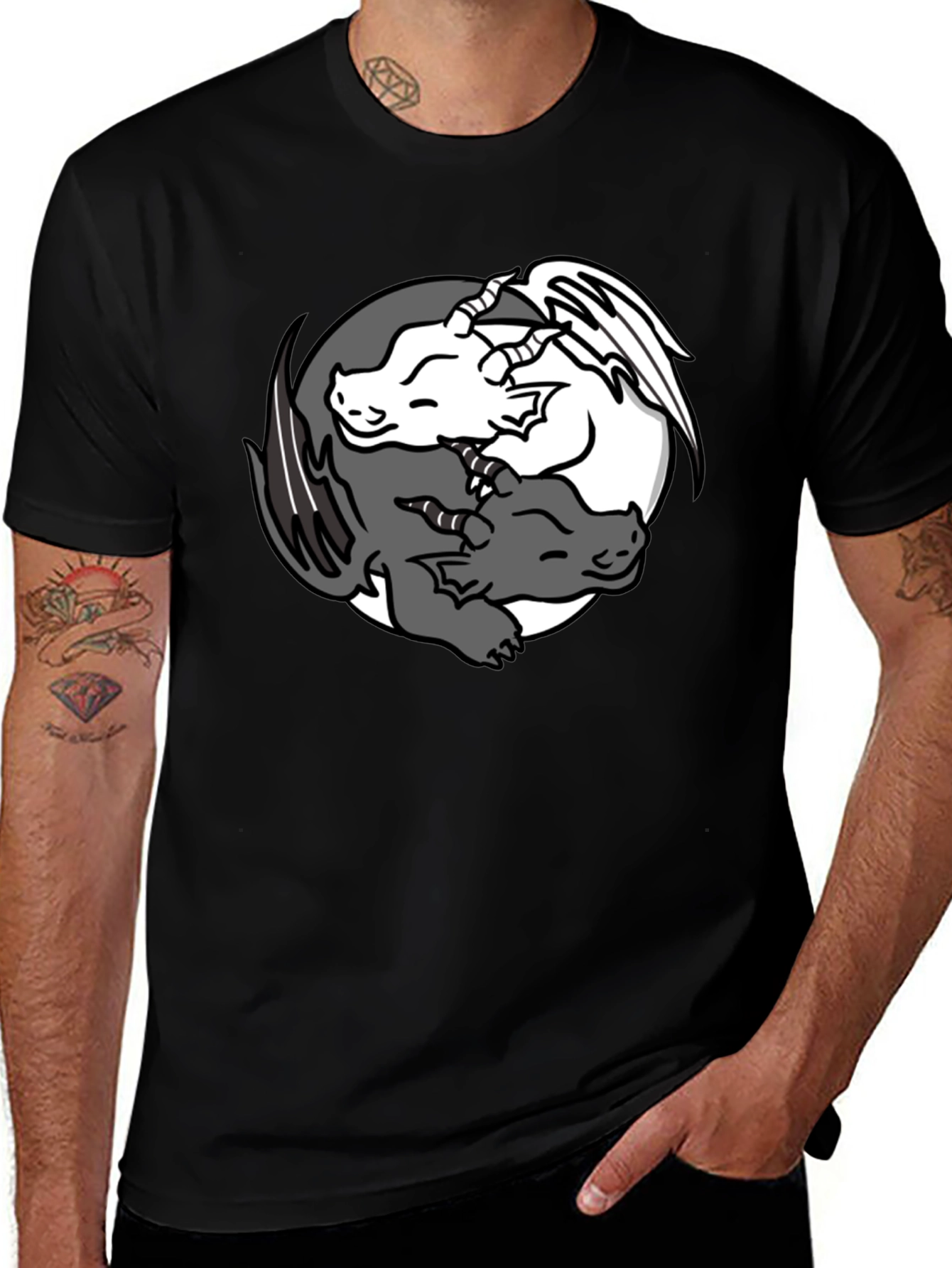 Yin Yang Dragon T-Shirt - Harmony & Balance