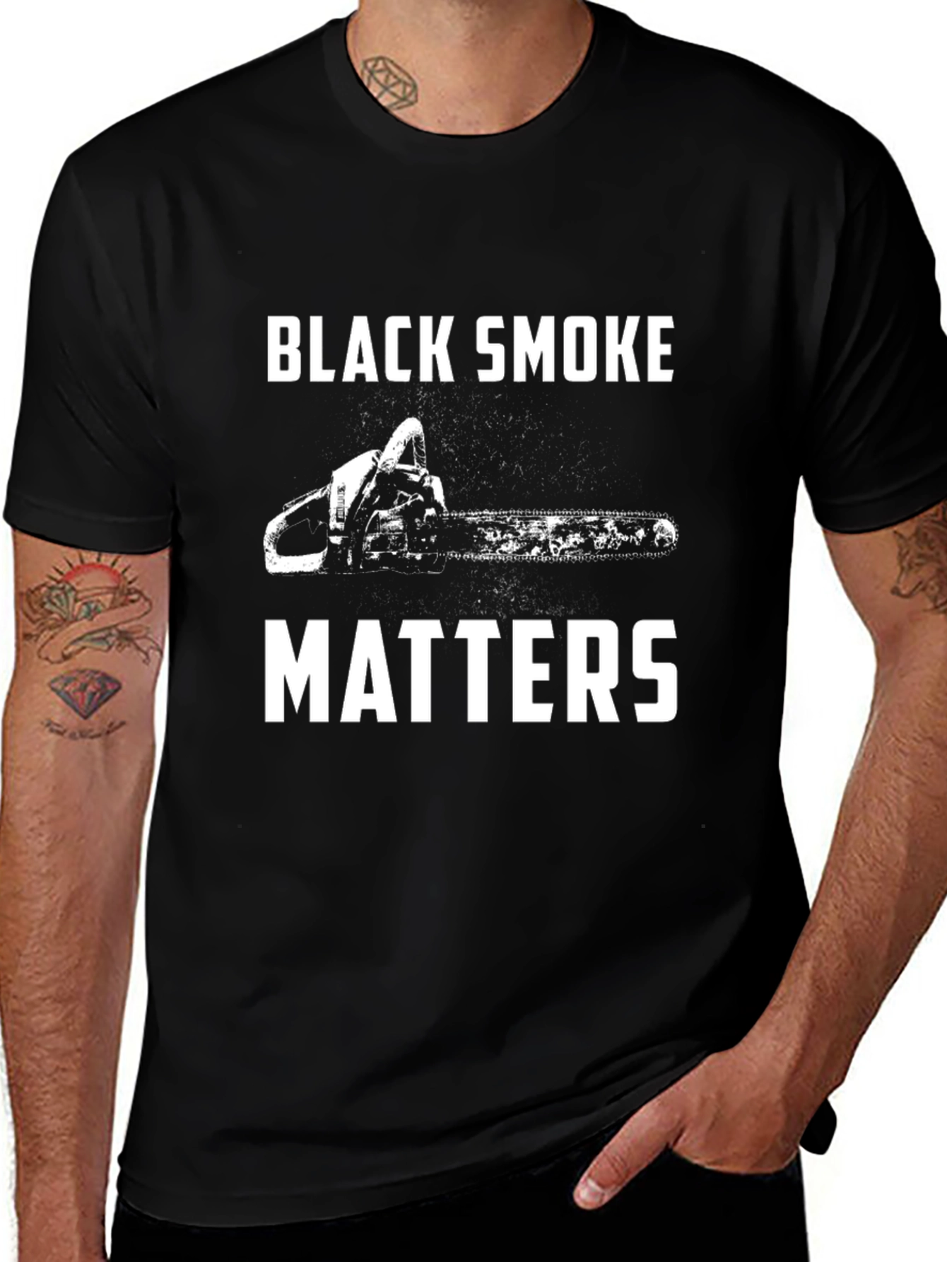 Black Black Smoke Matters Graphic T-Shirt main image