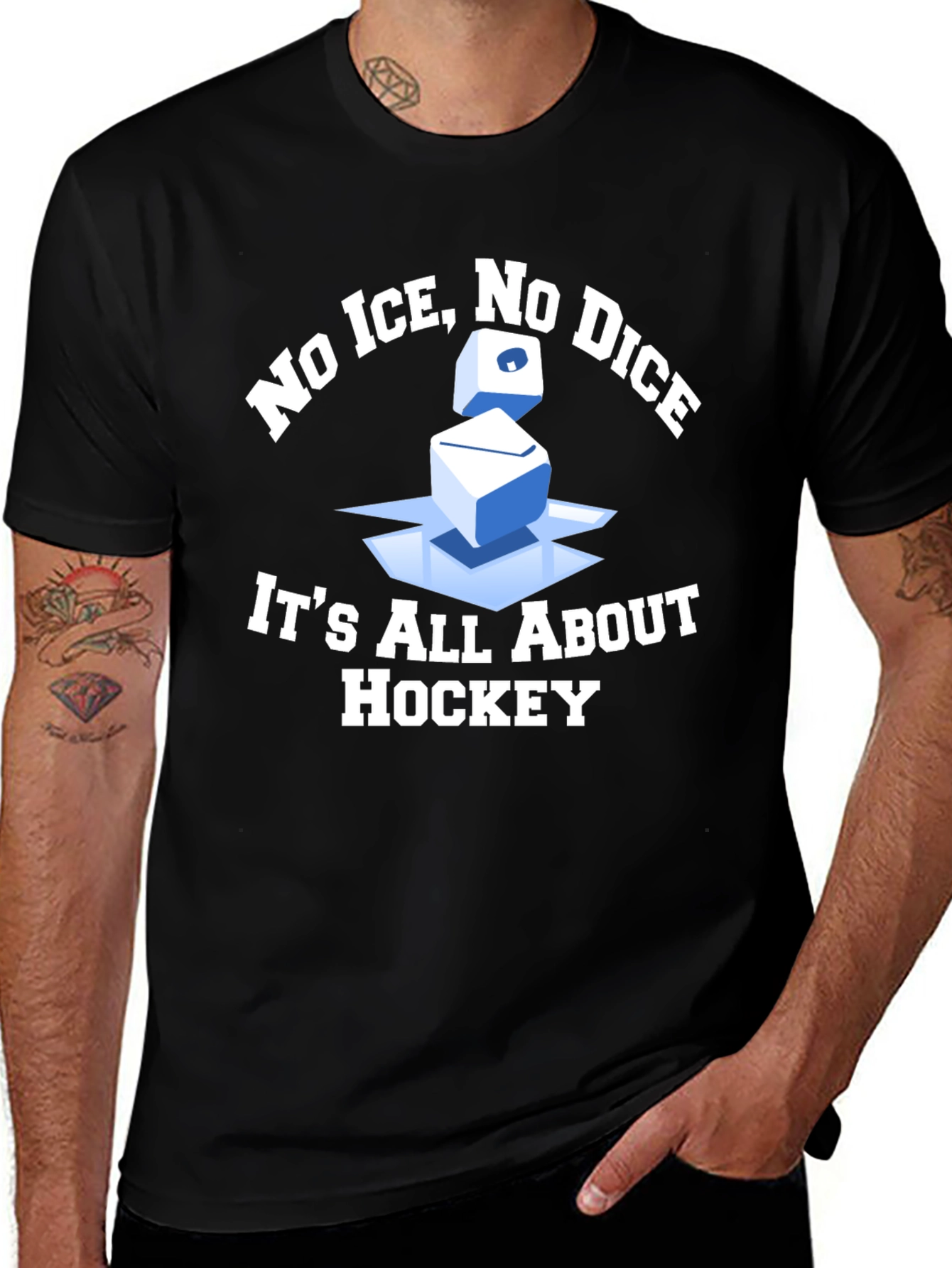 Variant 22 of No Ice No Dice Hockey T-Shirt