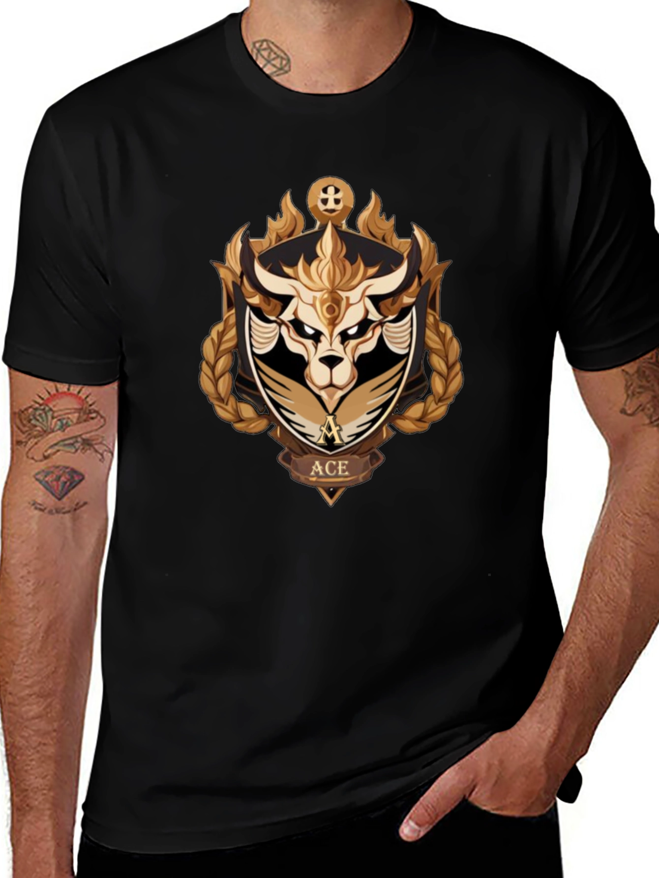 Variant 23 of Ace Crest Graphic T-Shirt - Stylish & Unique Design