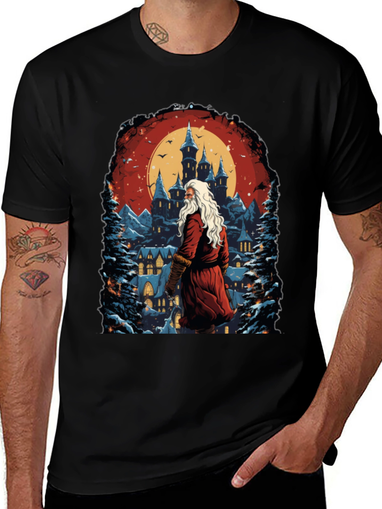 Variant 9 of Santa's Castle Graphic Tee