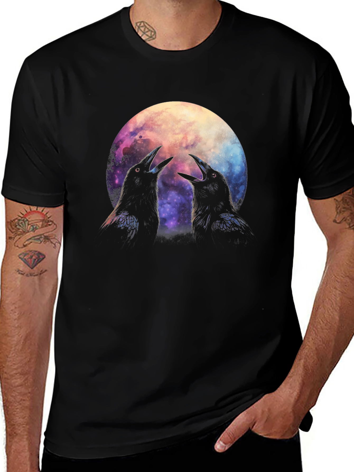 Variant 24 of Raven Moon Graphic Tee - Dark & Mystical