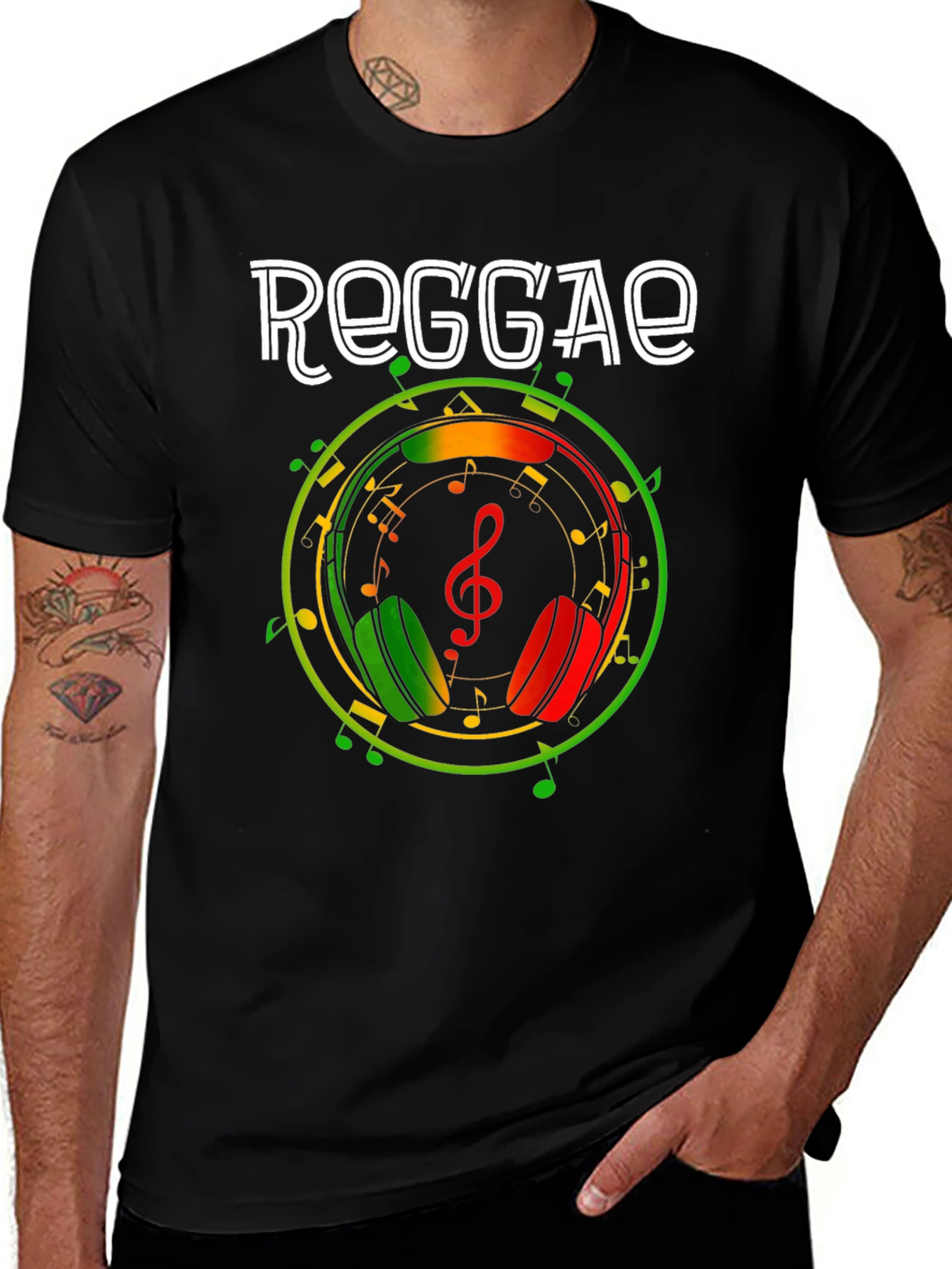 Variant 12 of Reggae Music Headphones T-Shirt