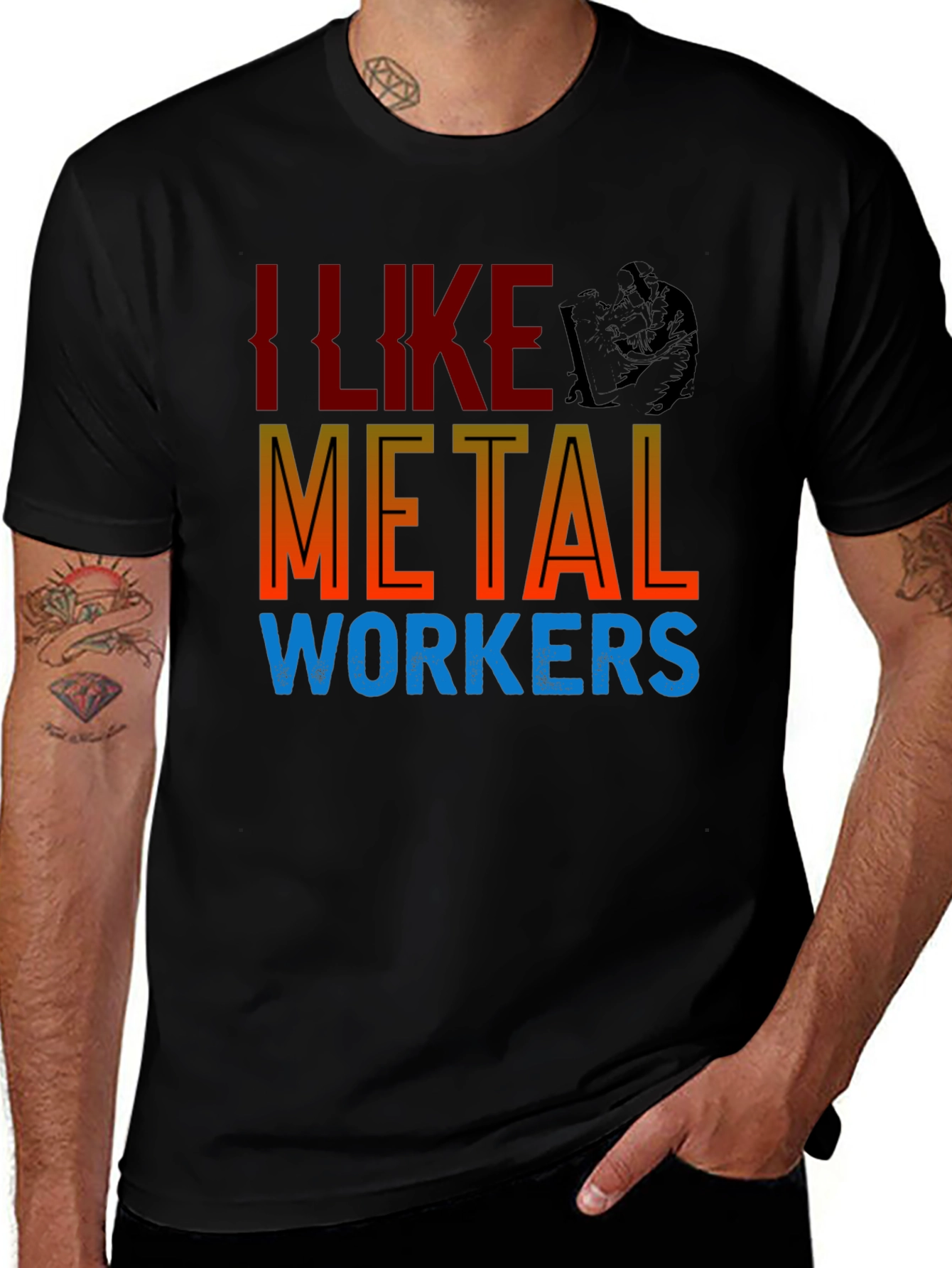 Variant 6 of I Like Metal Workers T-Shirt