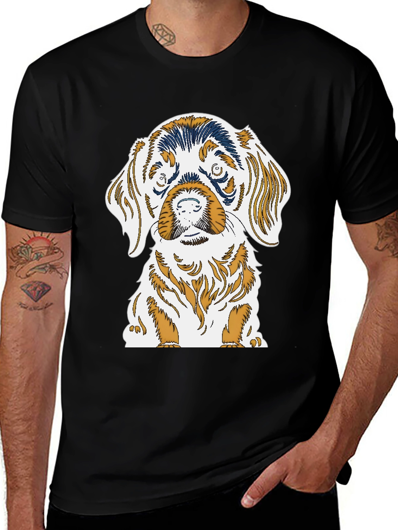 Variant 26 of Dog Graphic Tee - Cute Puppy Print